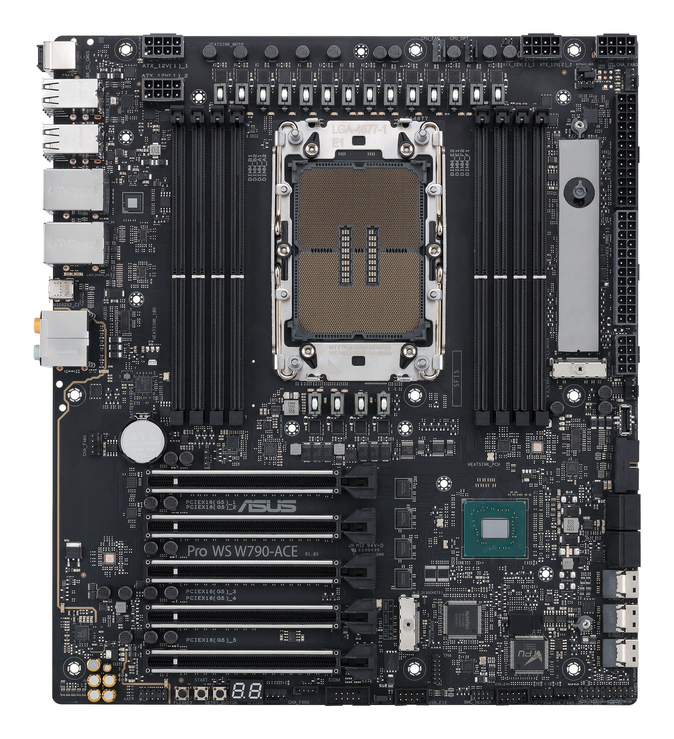 MB ASUS Workstation LGA4677 WS W790-ACE 1 x 10GB W790 Chipsatz | 1 x Intel Xeon W3400/2400 W3500/2500 (CEB) MB ASUS Workstation LGA4677 WS W790-ACE 1 x 10GB W790 Chipsatz | 1 x Intel Xeon W3400/2400 W3500/2500 (CEB)