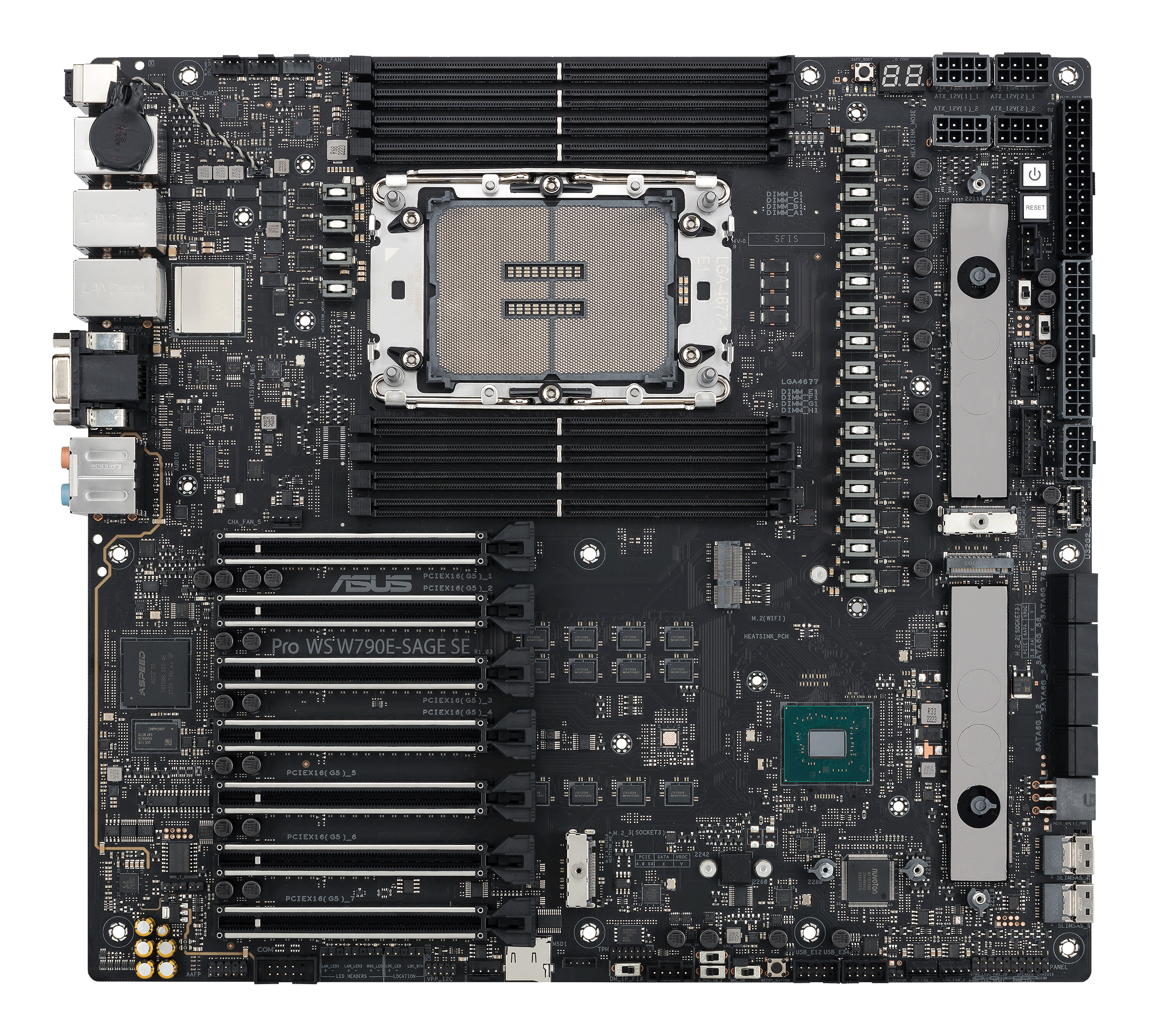 MB ASUS Workstation LGA4677 Pro WS W790E-SAGE SE  2x 10GB W790 Chipsatz | 1 x Intel Xeon W3400/2400 (SSI/EEB) ++