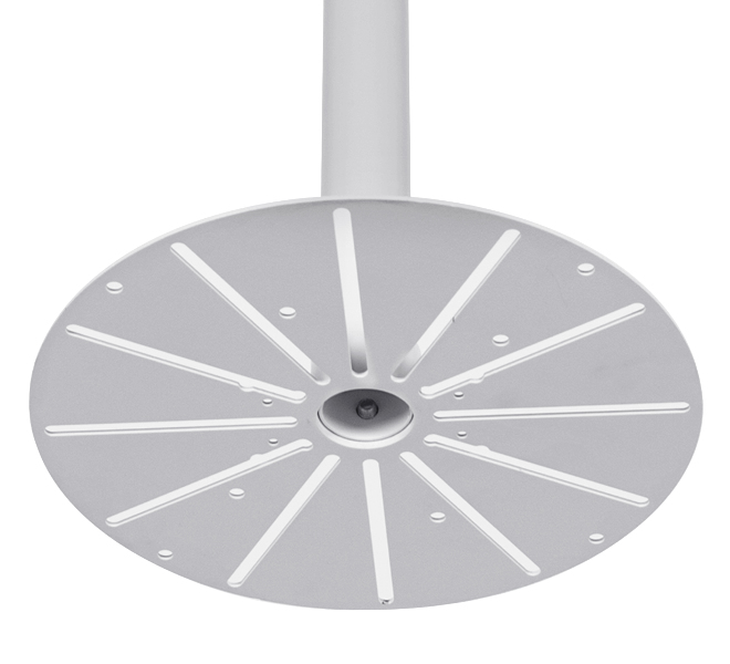 B-TECH SYSTEM V - CCTV Ceiling Mount for Extra-Large Dome Surveillance Cameras - 1m Ø38mm Pole BT5961-FD100/W