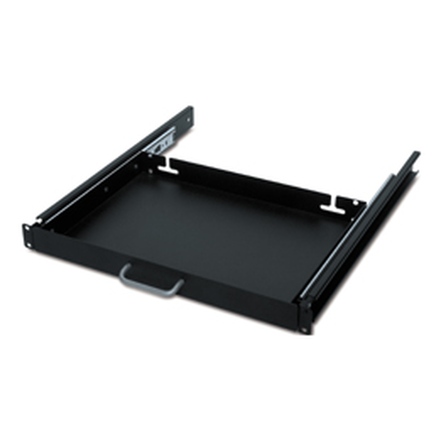 Gerätdrawer, Metallablage, Schublade, schwarz, Grifffläche