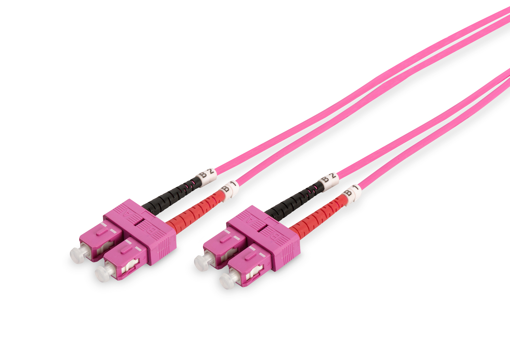 SFP+ Kabel, Kabel mit pink, LWL-Kabel, Kabelpaar, Duplex-Kabel