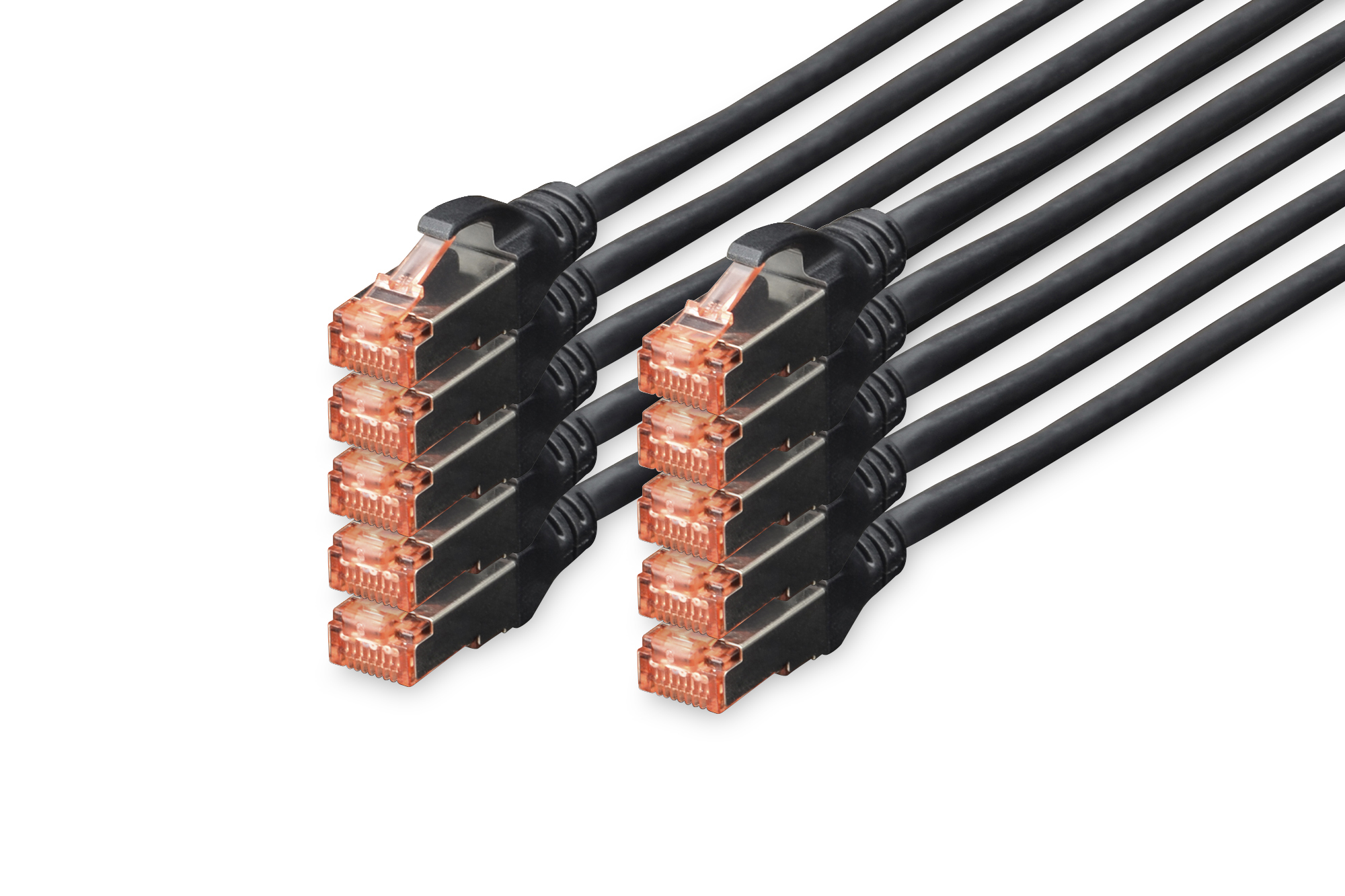 DIGITUS DK-1644-0025-BL-10 CAT 6 S/FTP Patchkabel, 10 Stück DIGITUS DK-1644-0025-BL-10 CAT 6 S/FTP Patchkabel, 10 Stück