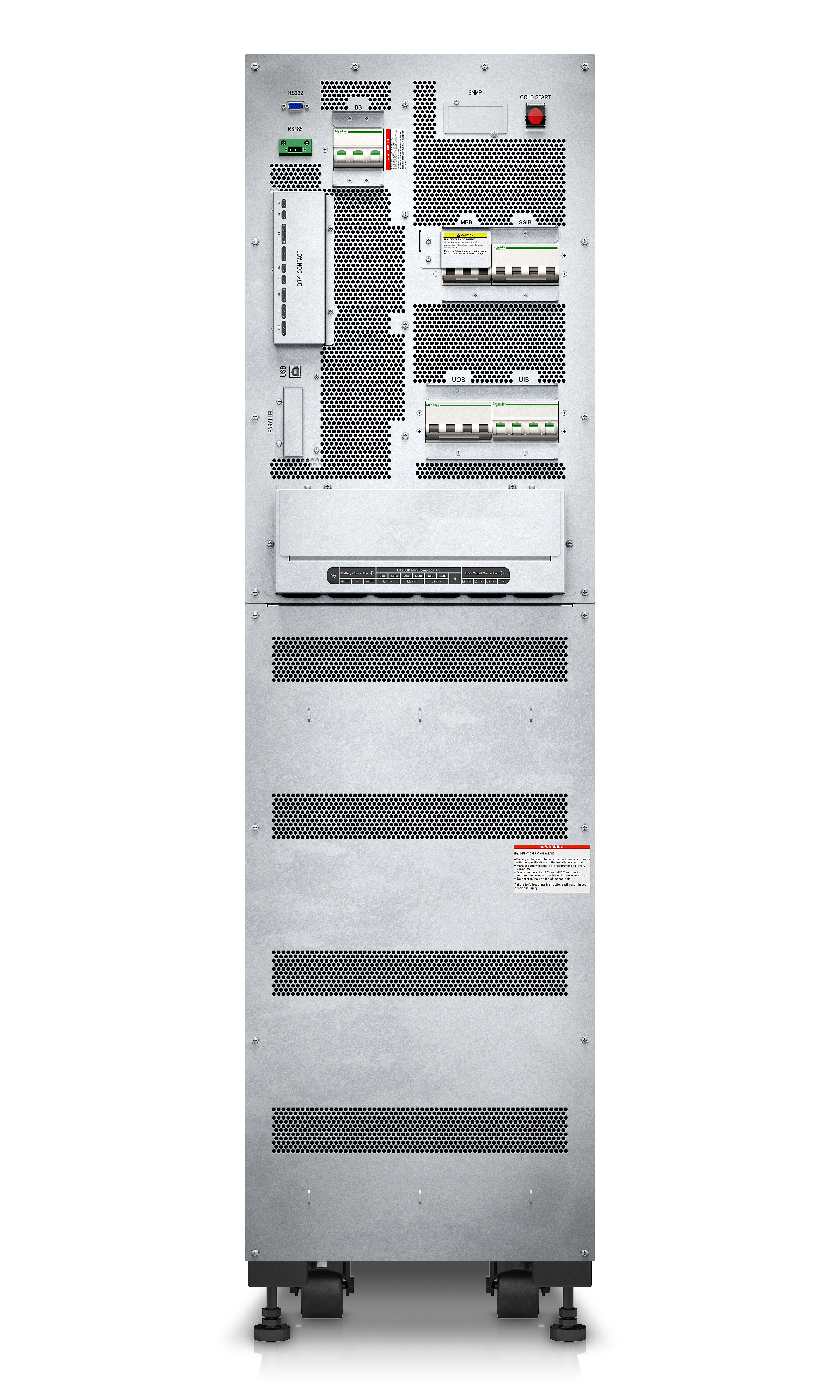 APC E3SUPS15KHB2 - Easy UPS 3S 15 kVA 400V 3:3 UPS, 2 internal 7Ah modular battery strings, expandable to 3