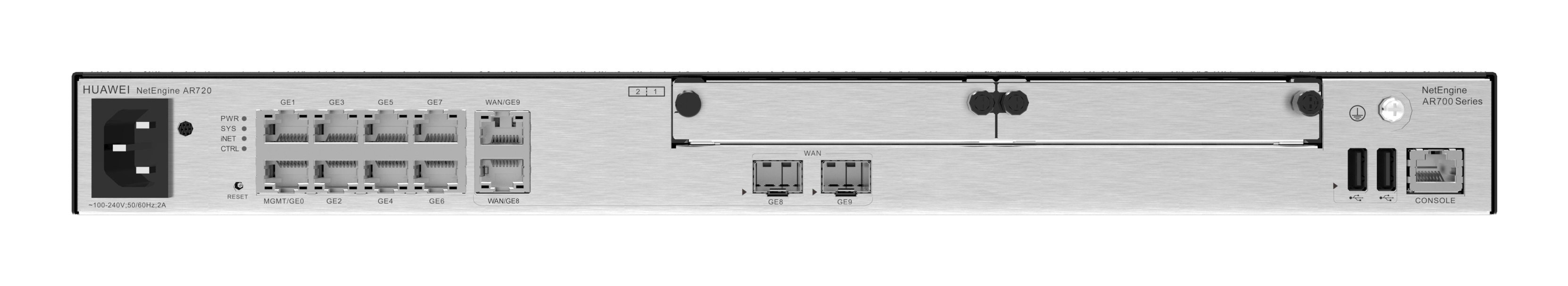 HUAWEI Router AR720, 2*GE combo WAN, 8*GE LAN, 2*USB 2.0, 2*SIC HUAWEI Router AR720, 2*GE combo WAN, 8*GE LAN, 2*USB 2.0, 2*SIC