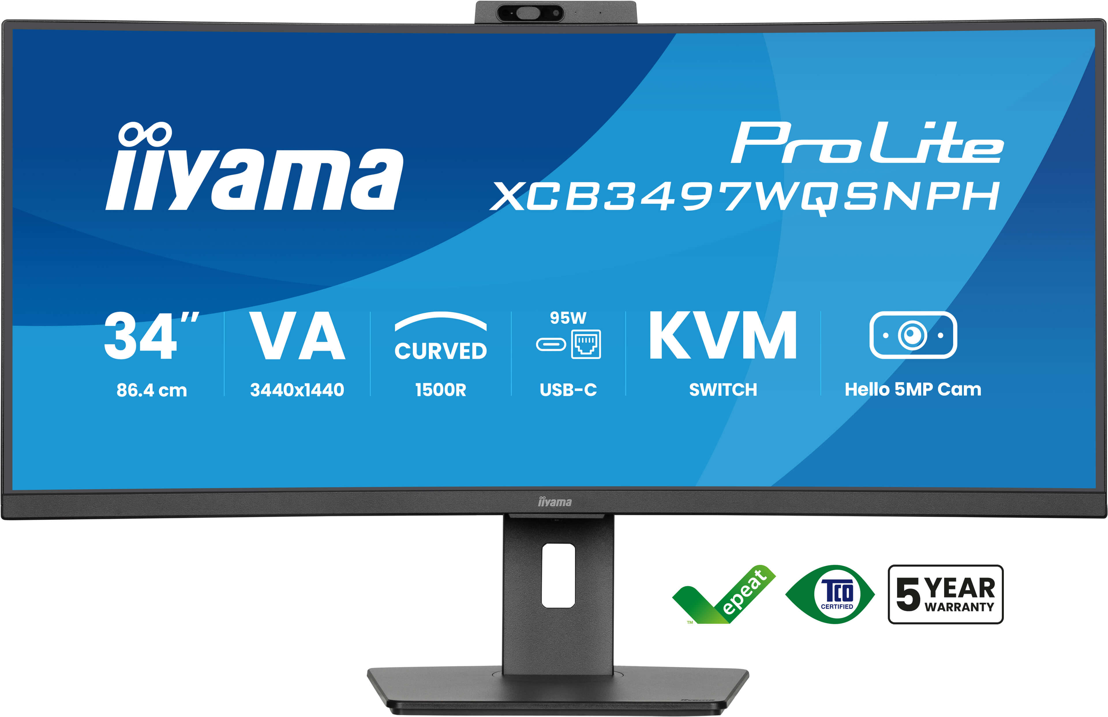 IIYAMA Monitor XCB3497WQSNPH-B1 Computerausrüstung, Überwachen, Bildschirm, FERNSEHER