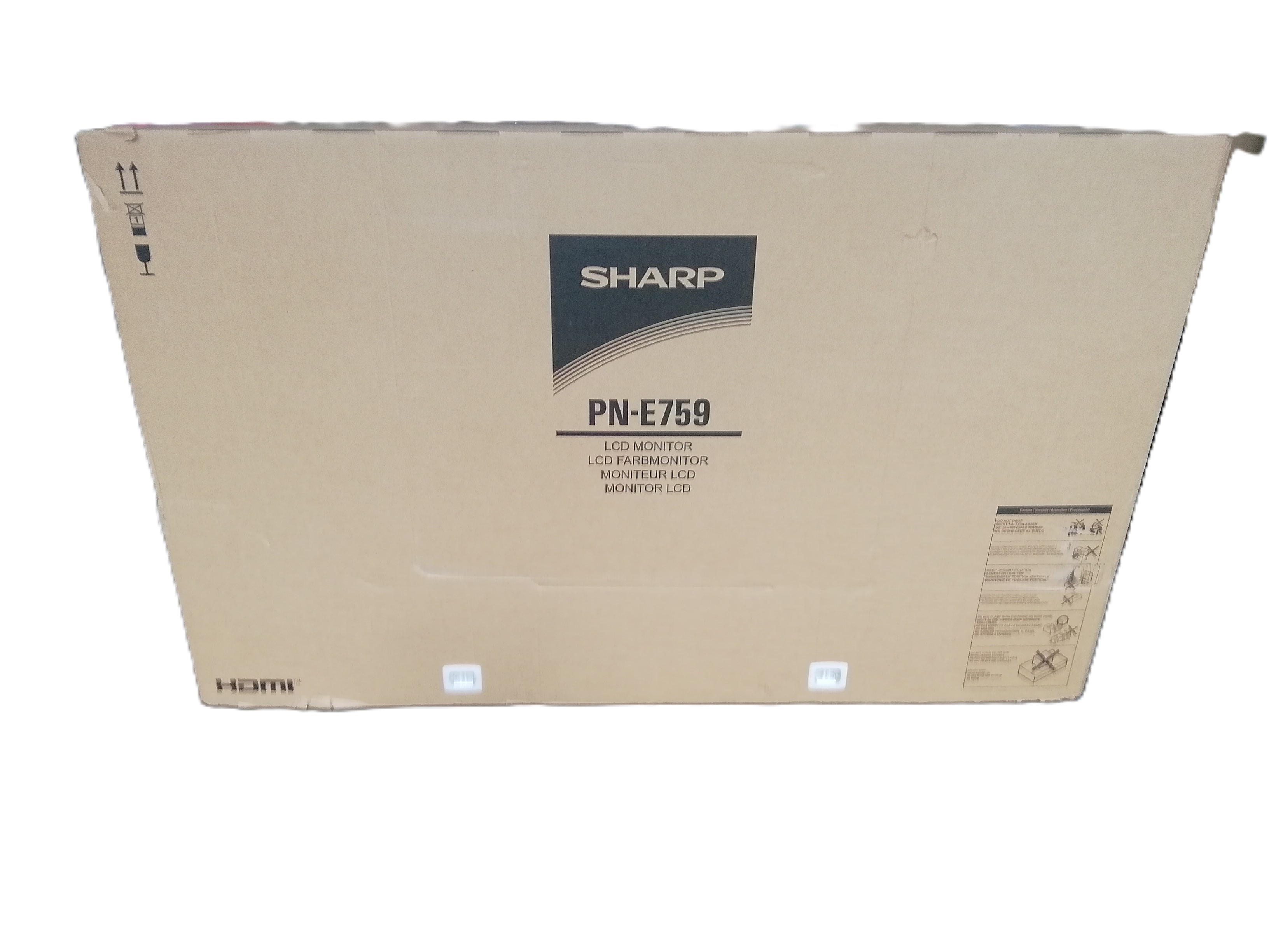 lcd monitor, box, pn-e759, sharp, unuséd