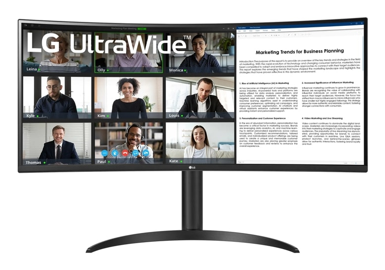 LG Monitor 34" 34WR55QK-B Curved UltraWide QHD HDMI DP USB-C Black LG Monitor 34" 34WR55QK-B Curved UltraWide QHD HDMI DP USB-C Black