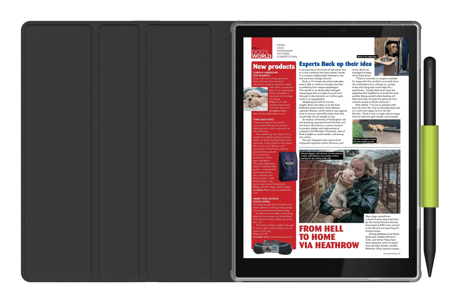 tablet, hülle, stift, bildschirm, magazin