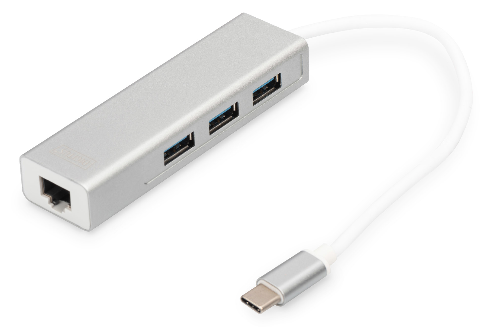 USB-Hub, USB-Adapter, 4-Port-Hub, Type-C auf USB,  Aluminium