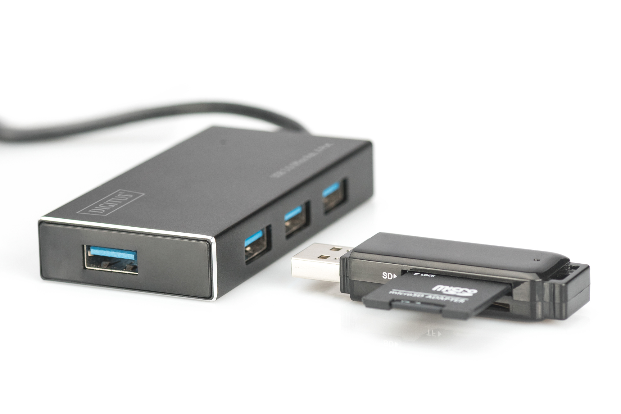 USB-Hub, 5-Port-Hub, Blue-USB, SD-Kartenleser, USB-Port