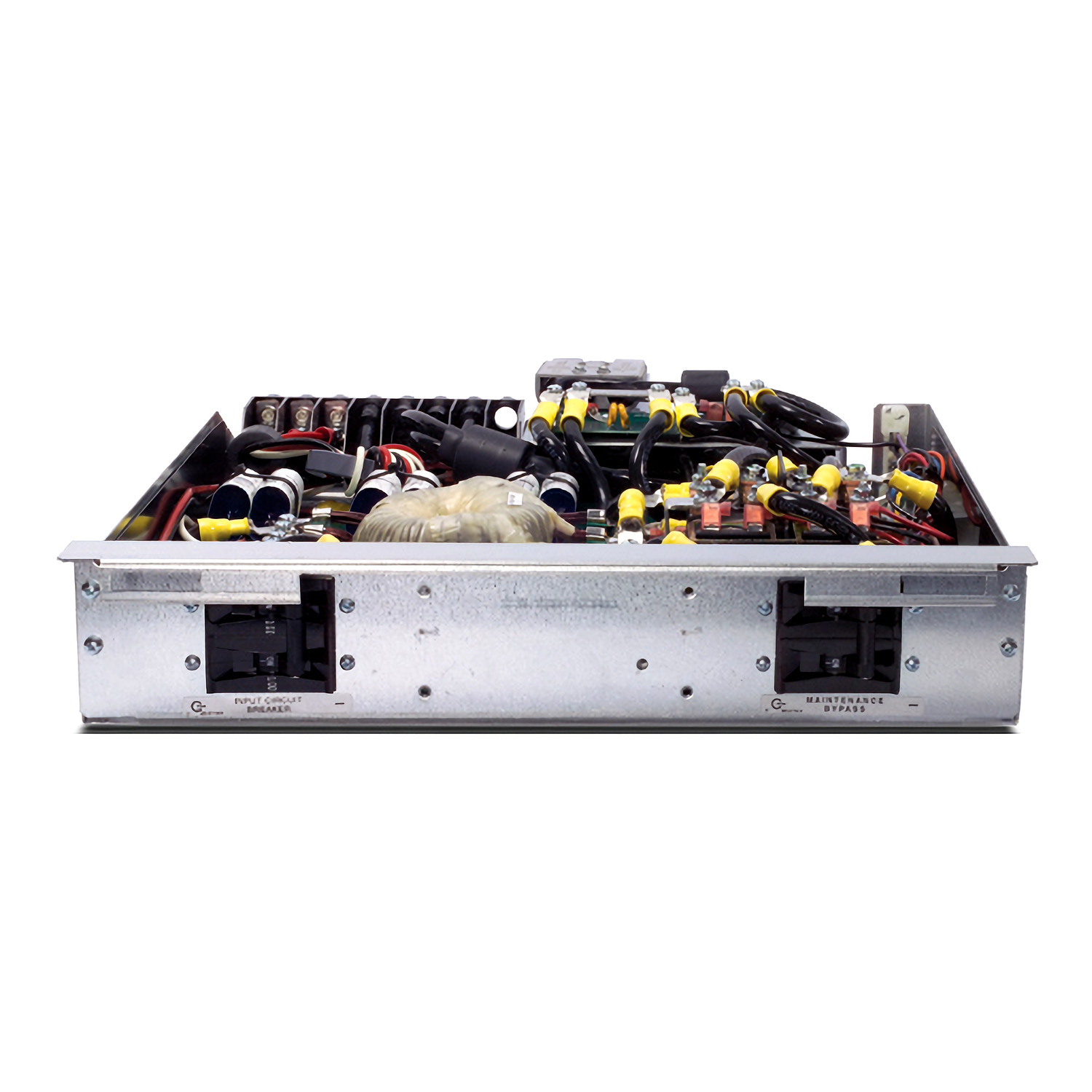 Server-Netzteil, elektronische Bauteile, Kabelbaum, Metallgehäuse, Steckverbinder