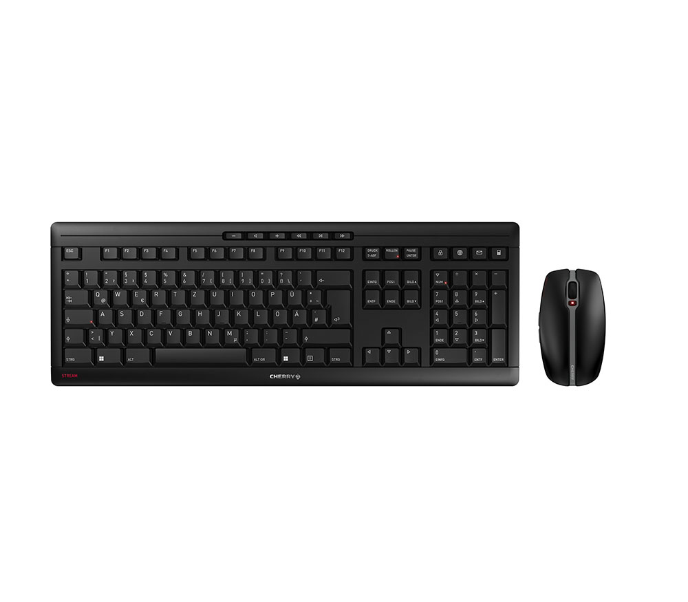 Cherry Tastatur-Maus-Set STREAM DESKTOP RECHARGE (JD-8560DE-2), schwarz Cherry Tastatur-Maus-Set STREAM DESKTOP RECHARGE (JD-8560DE-2), schwarz