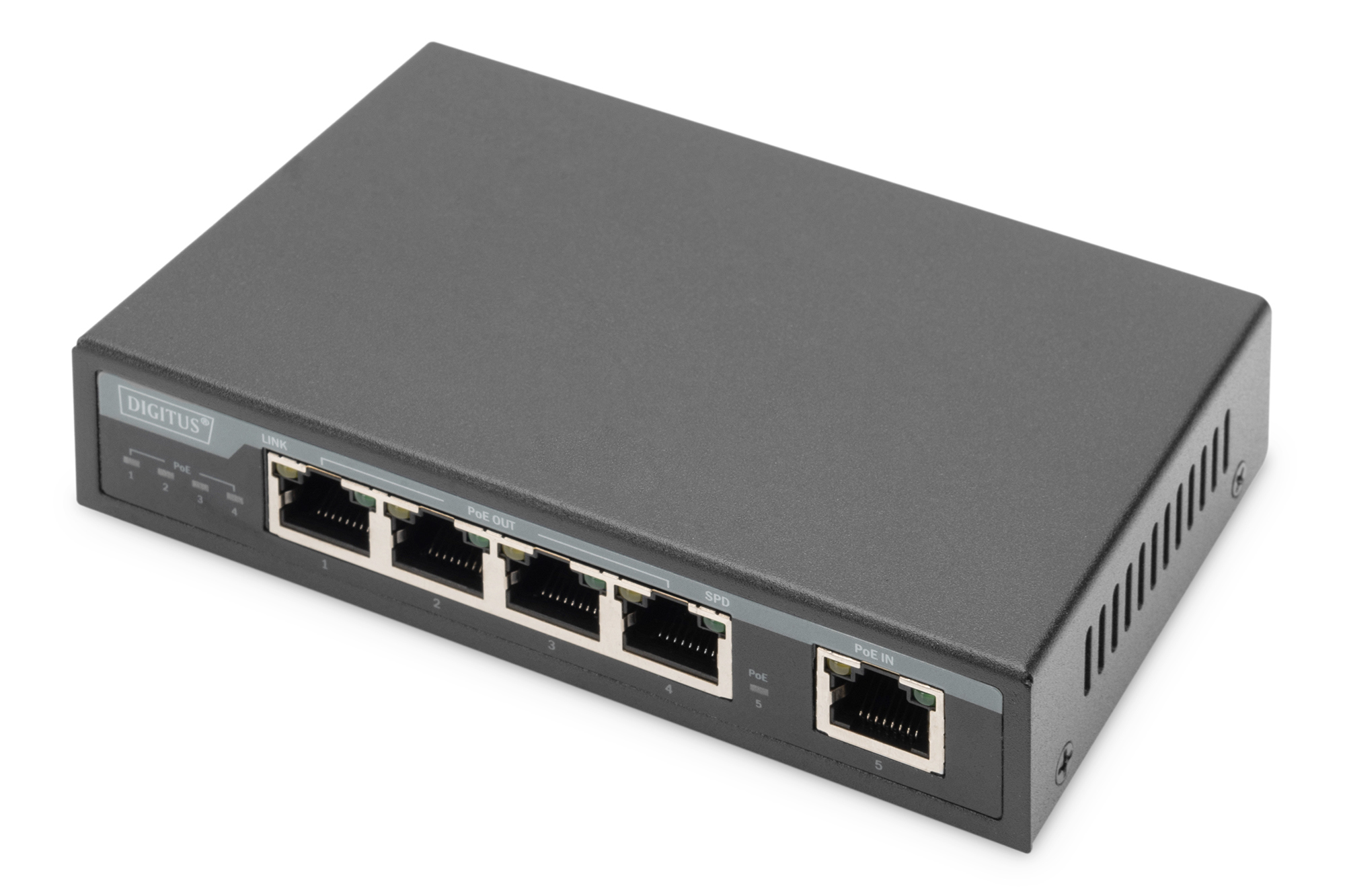 DIGITUS DN-95128-1 4-Port Gigabit 4PPoE Extender, 802.3at, 60 W DIGITUS DN-95128-1 4-Port Gigabit 4PPoE Extender, 802.3at, 60 W