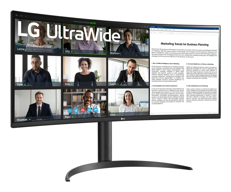 LG Monitor 34" 34WR55QK-B Curved UltraWide QHD HDMI DP USB-C Black LG Monitor 34" 34WR55QK-B Curved UltraWide QHD HDMI DP USB-C Black