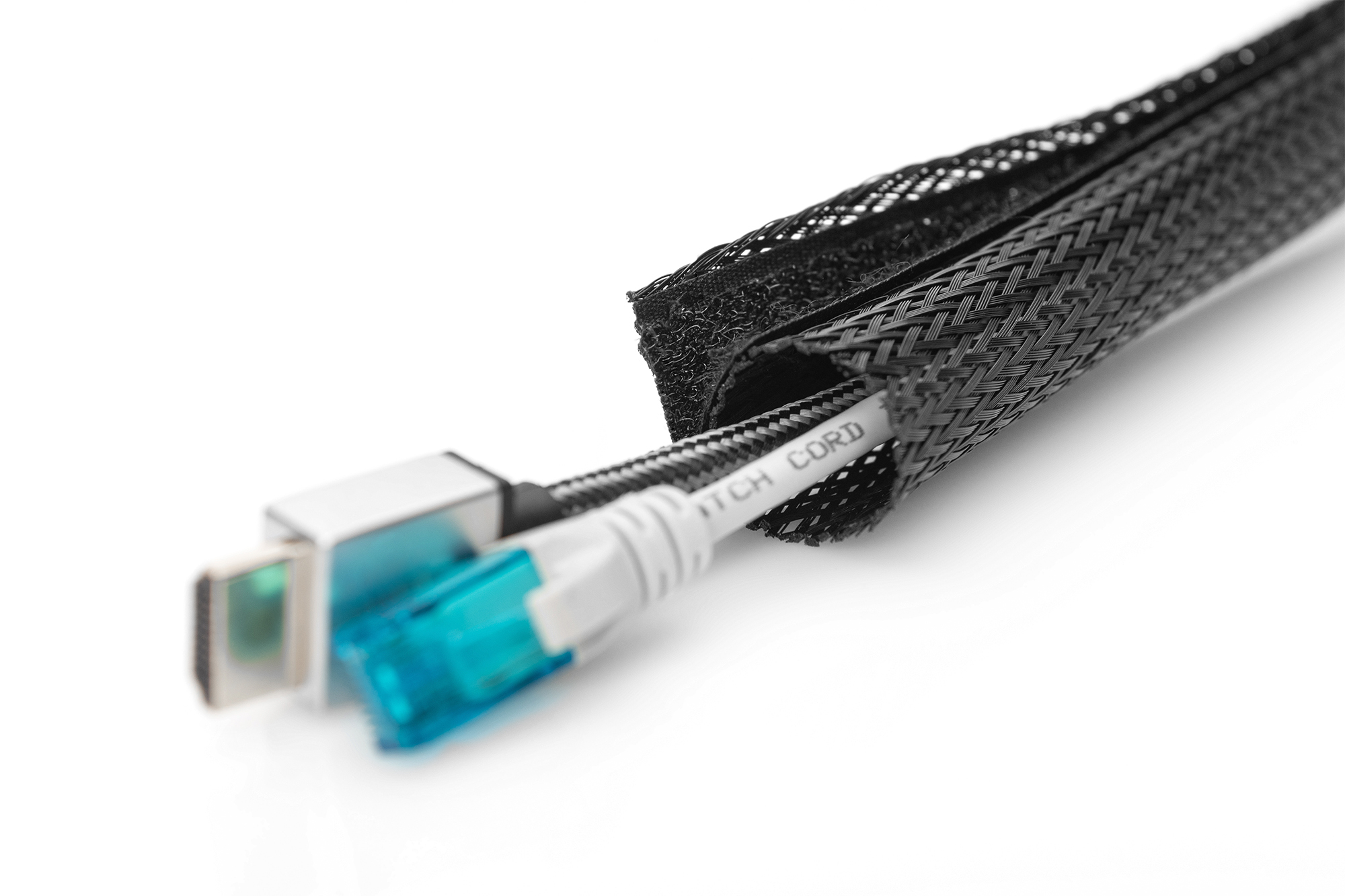 Netzteilkabel,  HDMI-Kabel,  Kabelmantel,  Kunststoffkabel,  Anschlusstek
