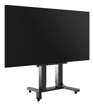 Monitor, Schwarz, Bodenständer, Rollständer, Flachbildschirm