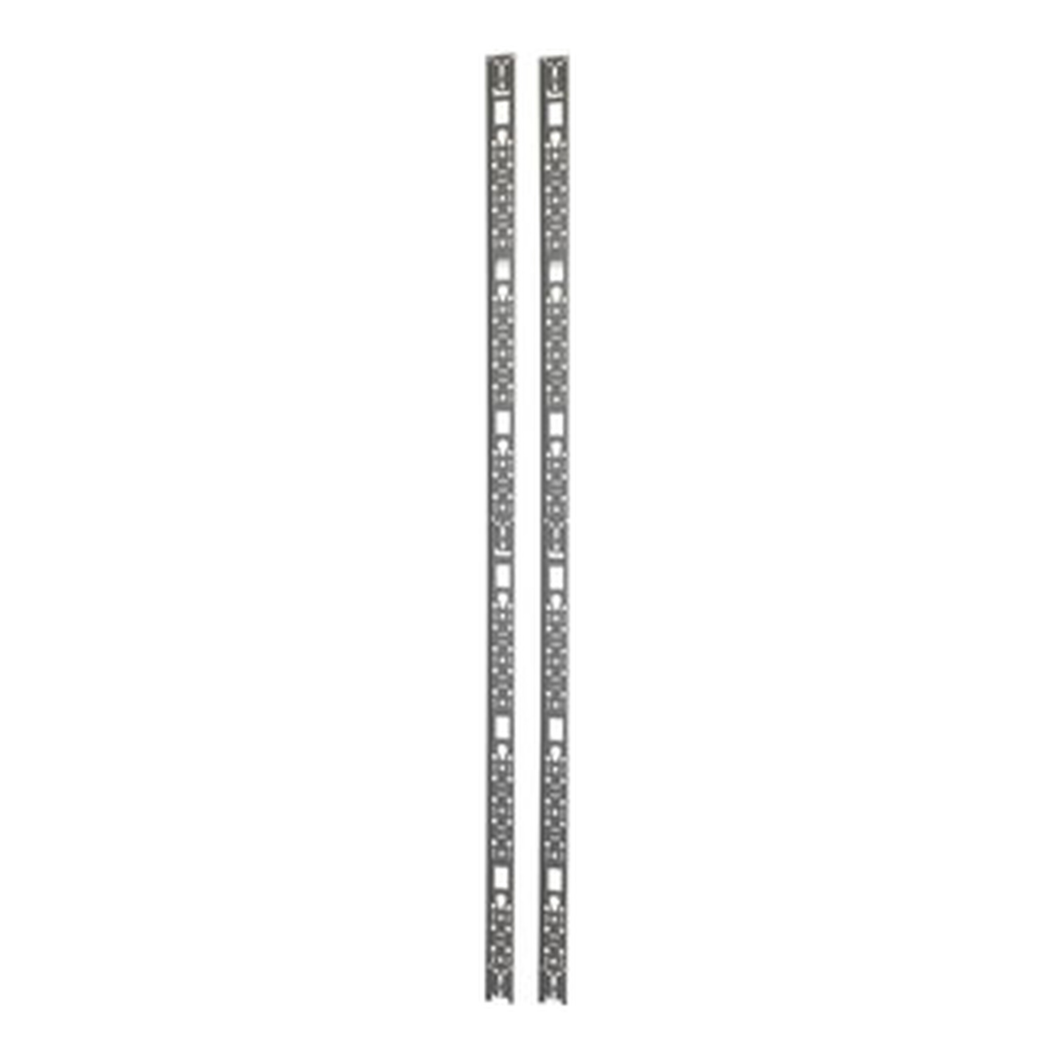 schmale rails, metallische Schienen, perforierte Streifen, Industriell, Paar