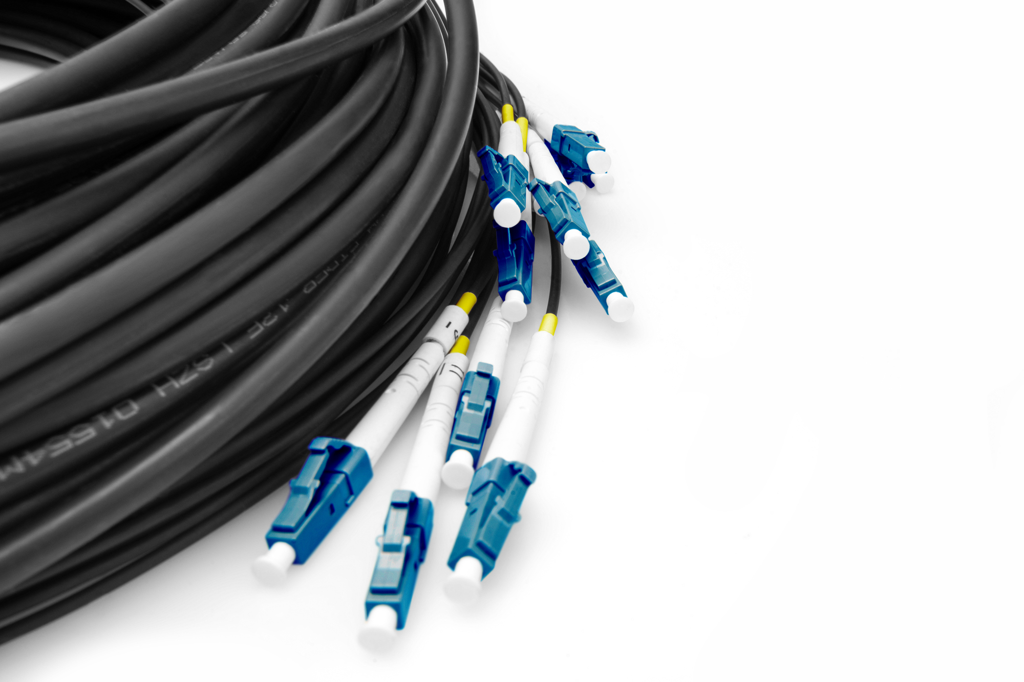 Netzwerkverkabelung, LWL-Kabel, Faseroptik, Optische Kabel, SC/LC Stecker