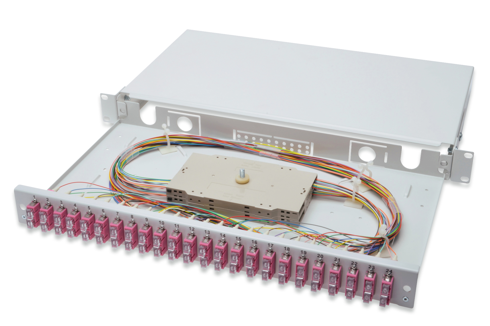DIGITUS DN-96322-4 LWL Spleißbox, bestückt, SC, OM4 DIGITUS DN-96322-4 LWL Spleißbox, bestückt, SC, OM4