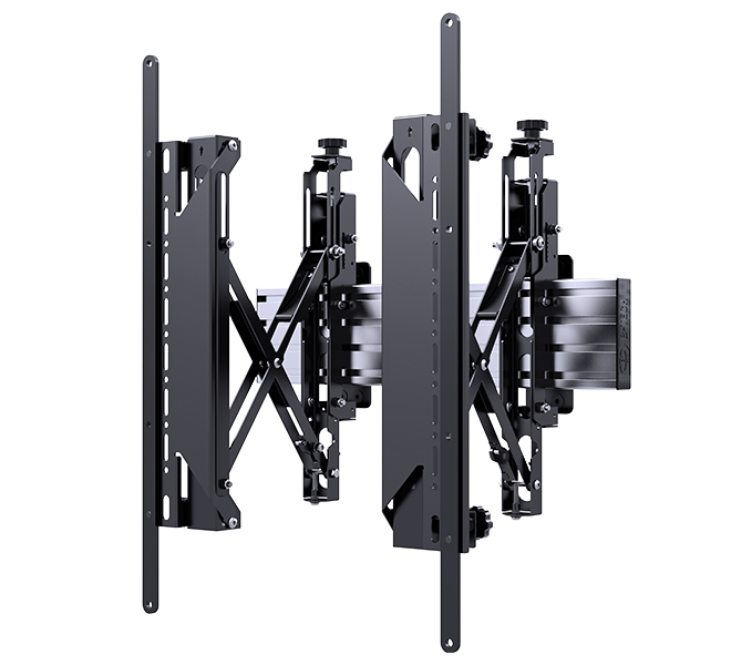 B-TECH SystemX Pop-in/-Out Wandhalterung mit Feinjustierung für LG86BH5C Portrait (VESA 200 x 600)