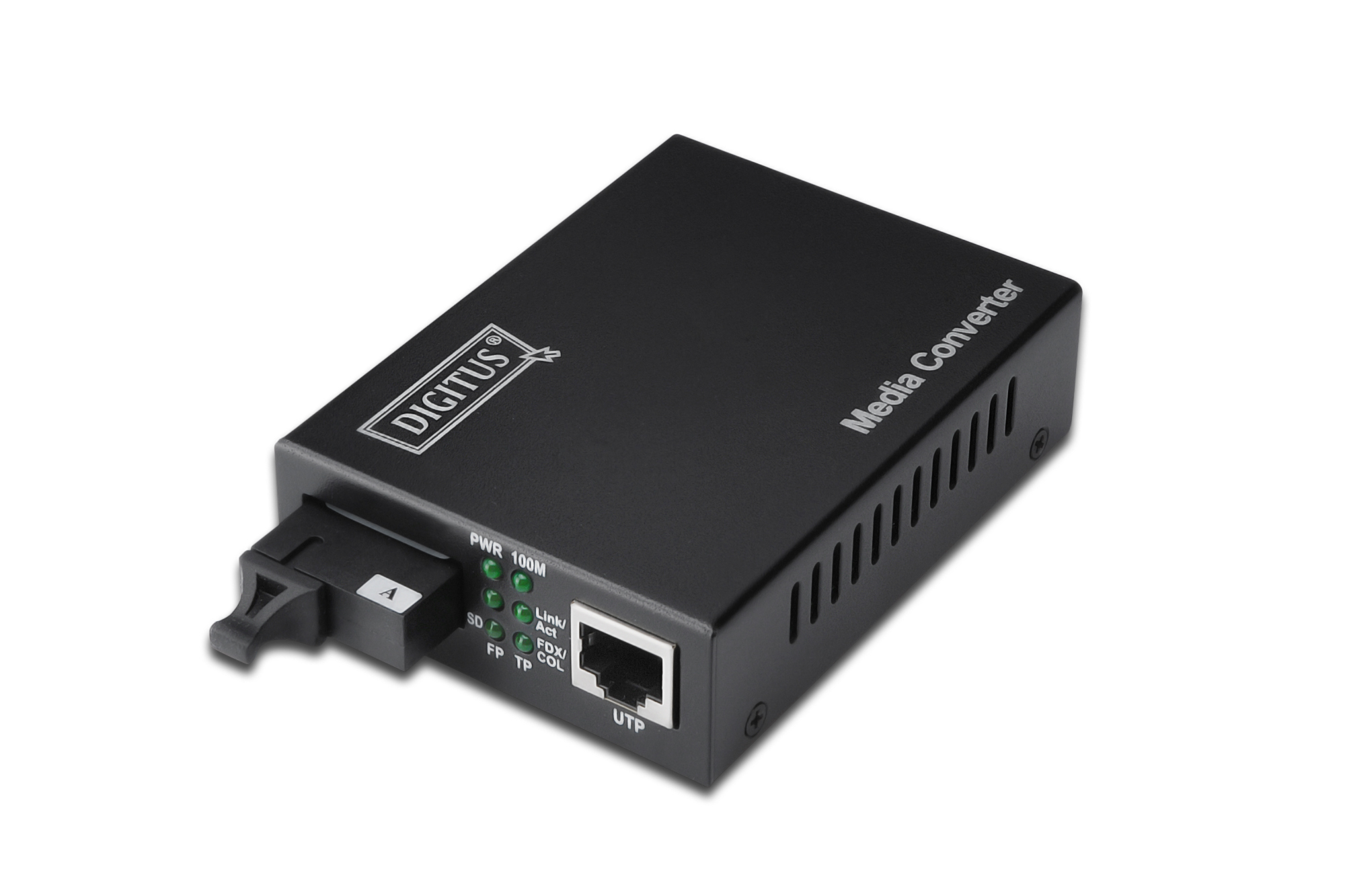 Medienkonverter, Netzwerkgerät, Gehäuse, USB Ethernet, grüne LEDs