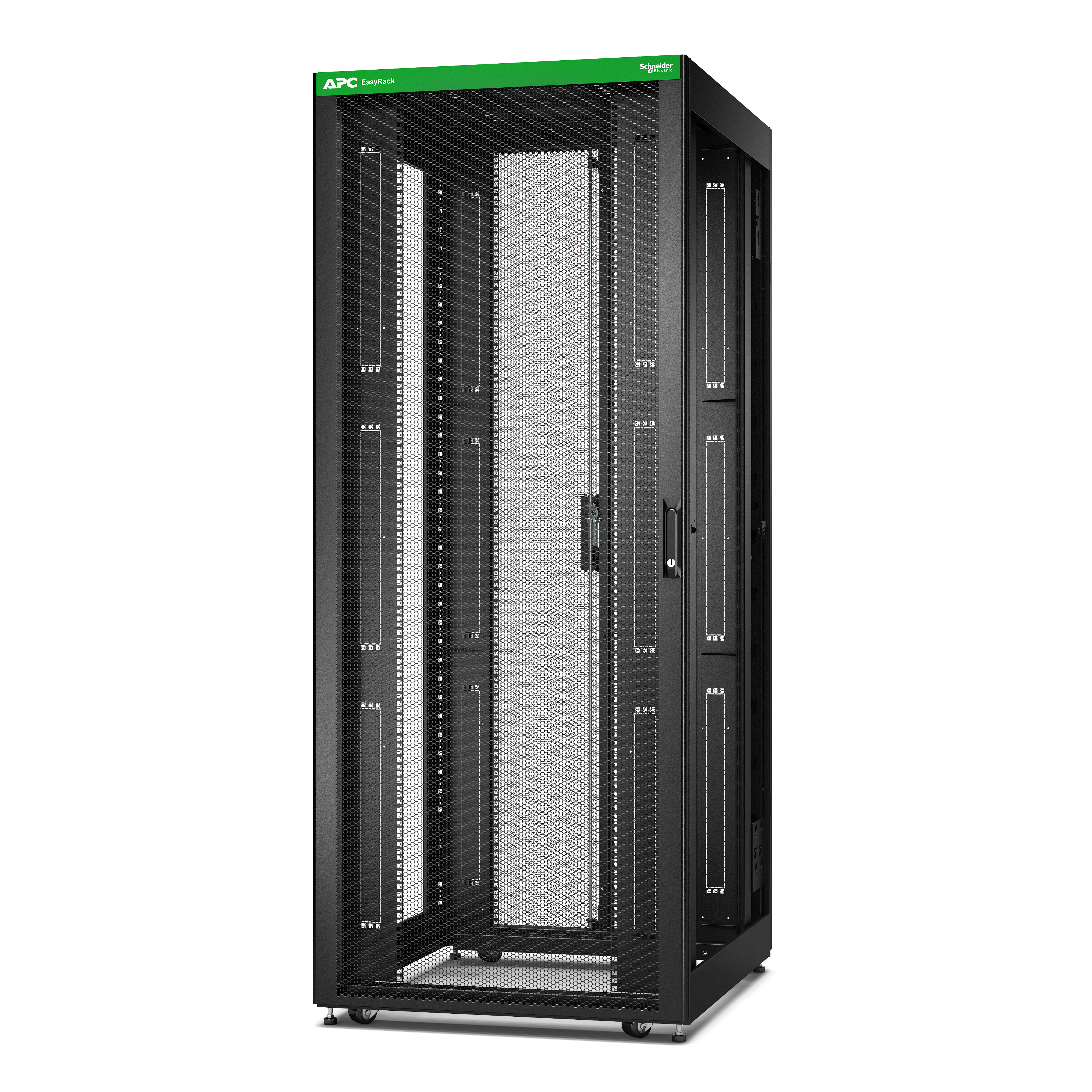 APC ER8200 - Easy Rack 800mm/42U/1000mm , mit Roof, castors, feet and 4 Brackets, No Side panels, black