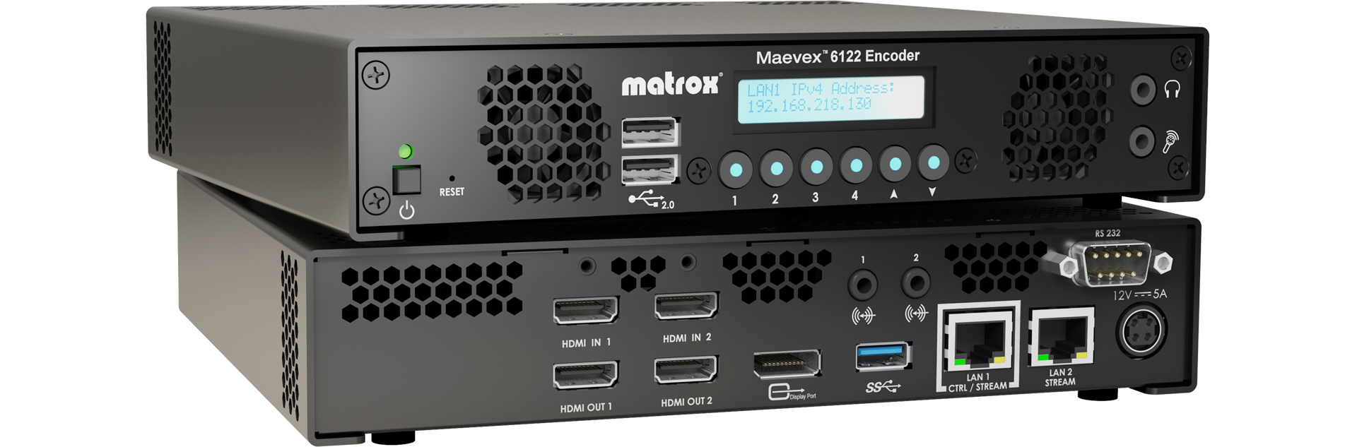 Matrox Maevex 6122 Dual 4K Encoder Box 2x HDMI (MVX-E6122-22)
