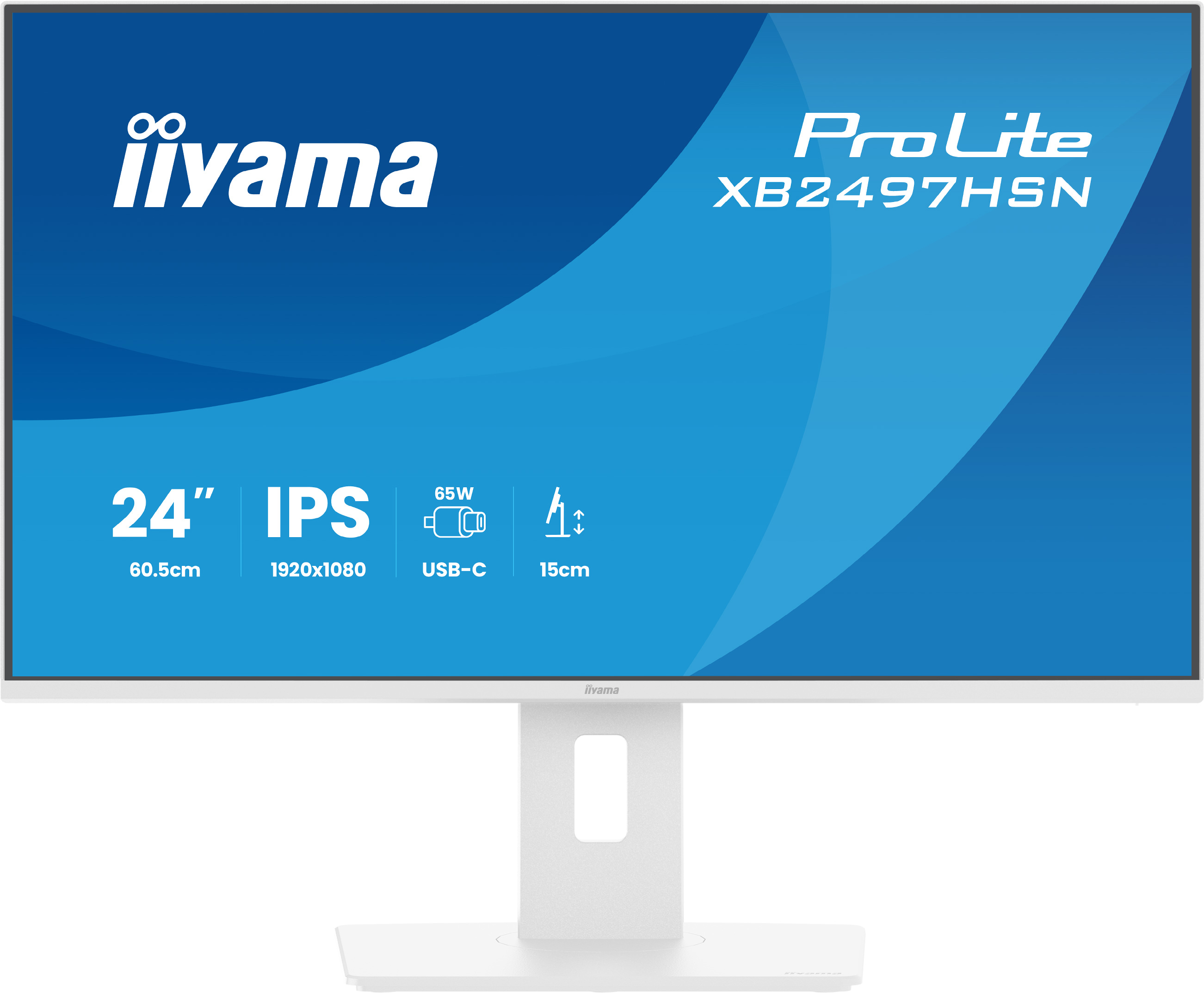 monitor, 24 Zoll, IPS, USB-C, Ständerhöhe 15cm
