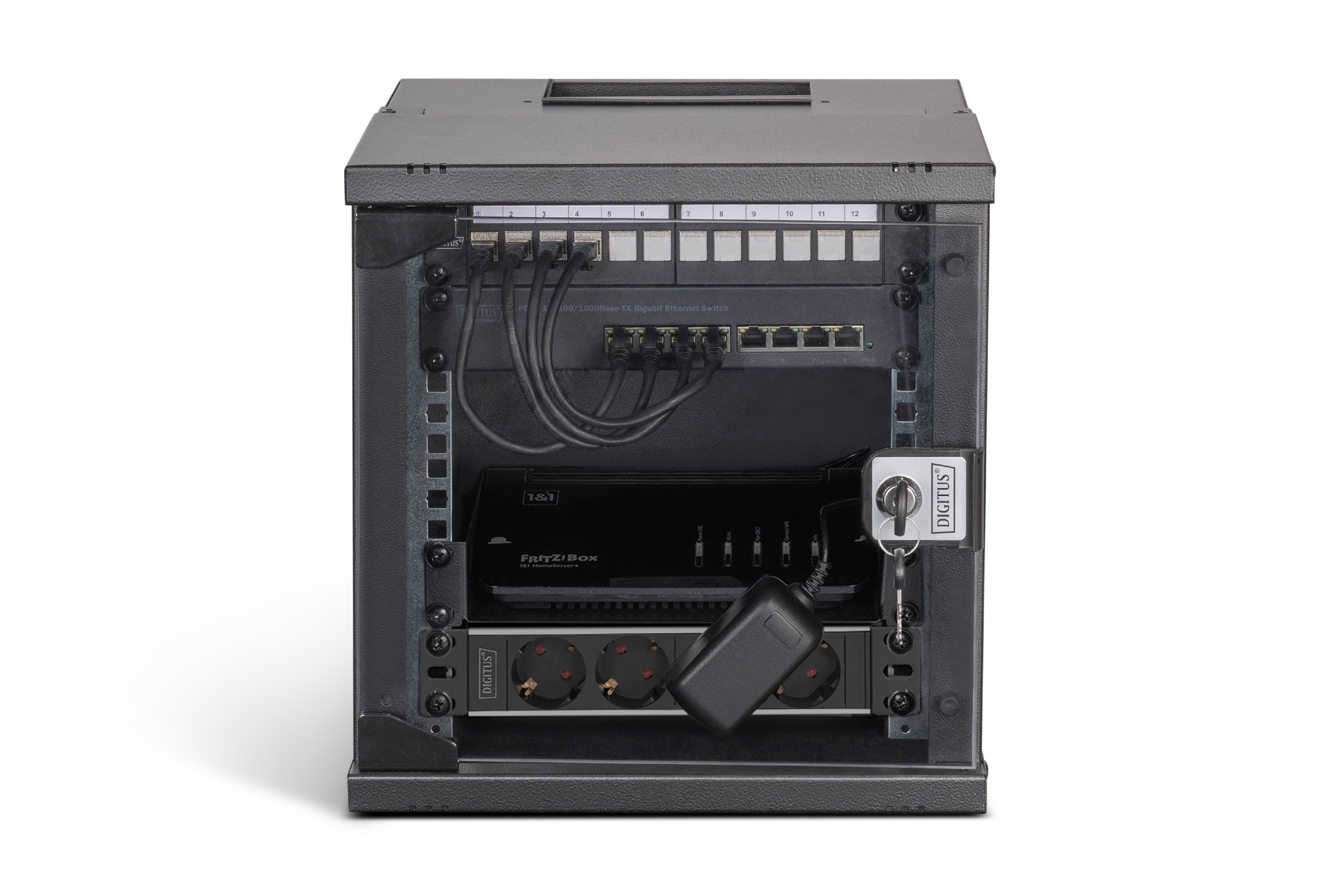 netzwerk-switch, rackmount, ethernet, schrankgehäuse, unterbrechungsfreie stromversorgung