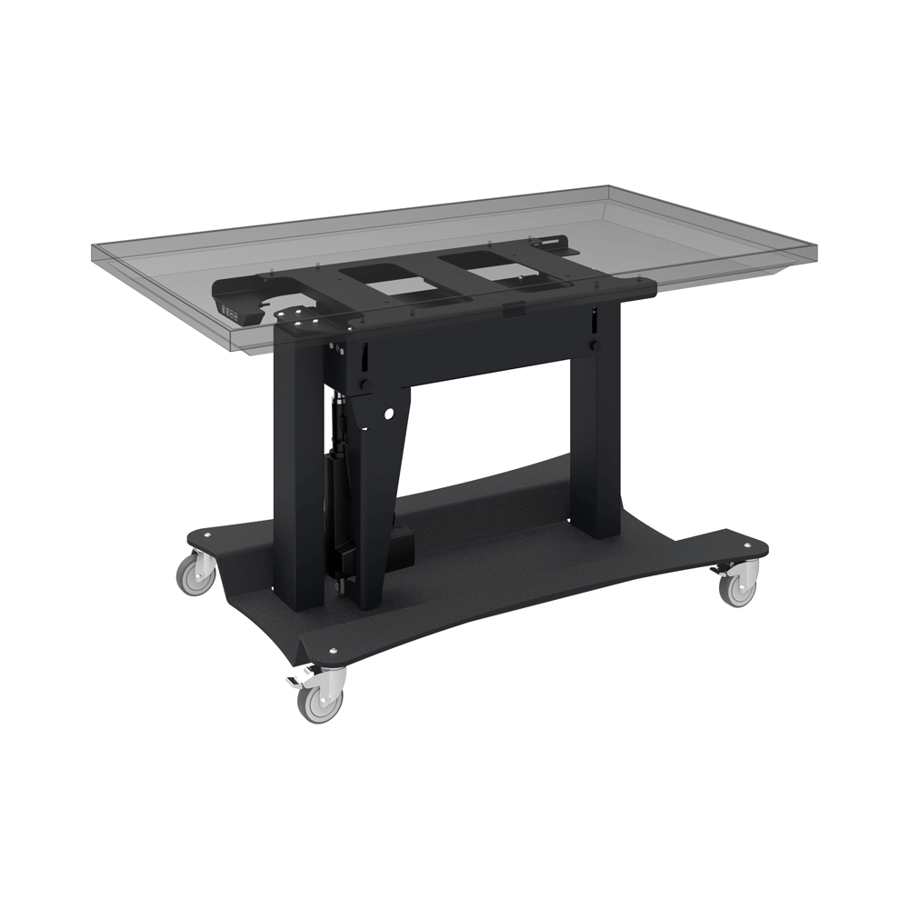 Tisch, Schreibtischhöhe, Worktable, Transportswagen, Glasplatte