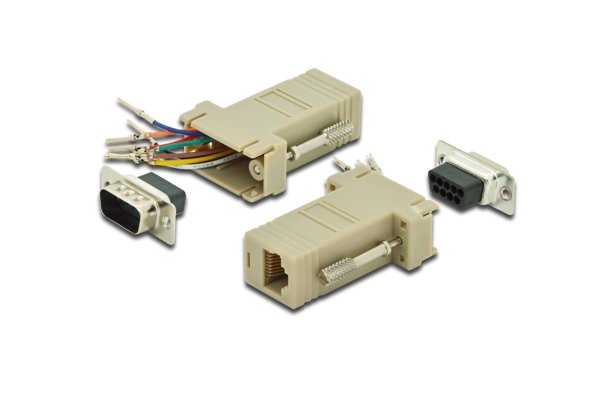 DVI-Adapter, Beige Kabelanschluss, DVI-Stecker, Rack-Adapter, Kabelbaustein