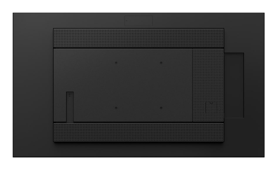 monitor, display, backside, vented, black