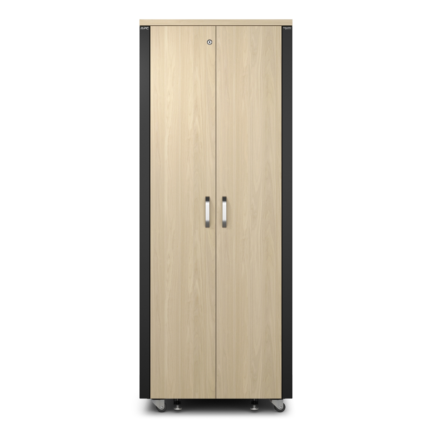 Schrank, Kleiderschrank, Zweifach-Türen, Holz-Optik, Metallgriffe