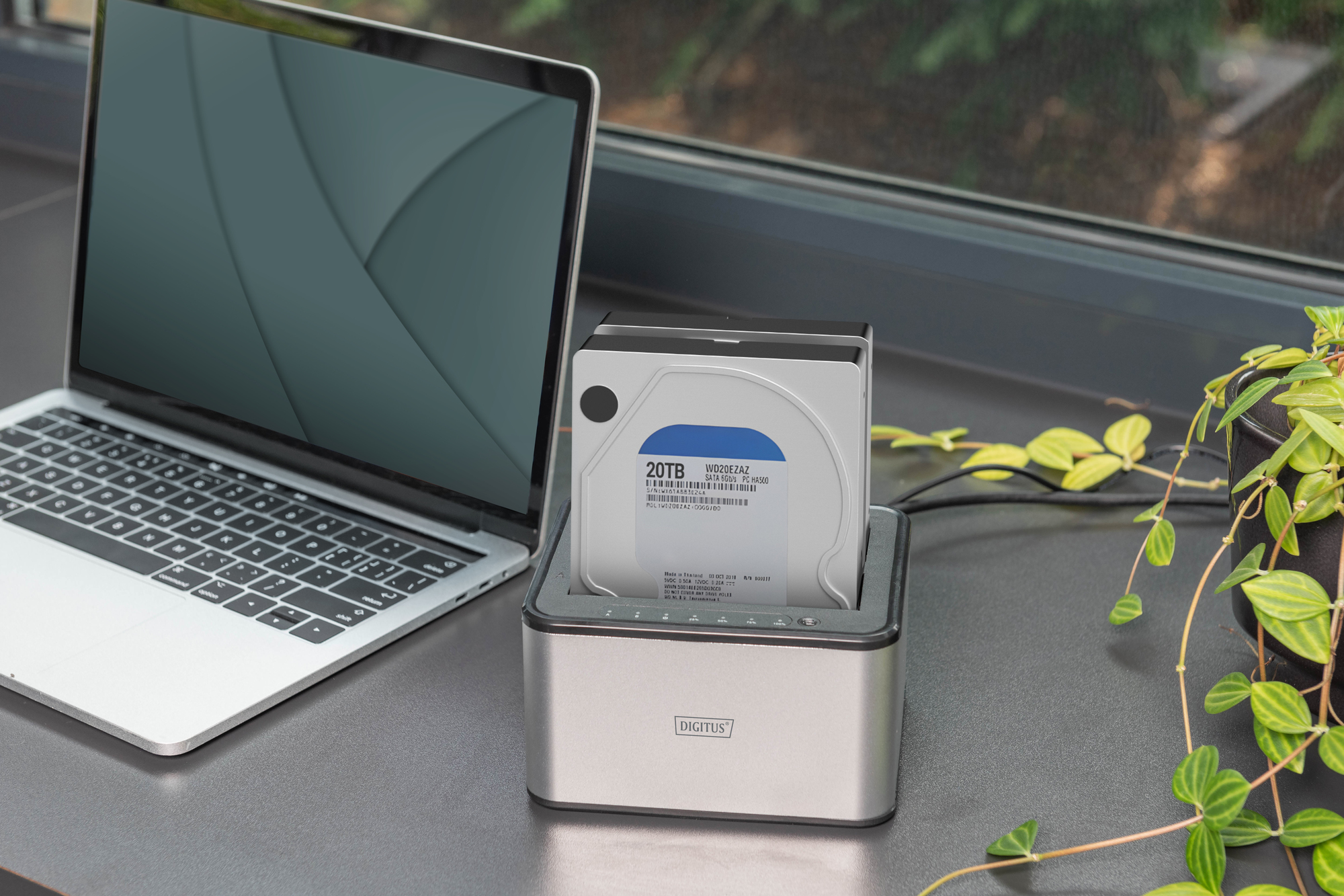 DIGITUS DA-71540-2, SATA Docking Station USB 3.0, 2-Port, 2.5"/3.5" SSD/HDD, Klonfunktion Computer, Laptop, PC, Computerausrüstung