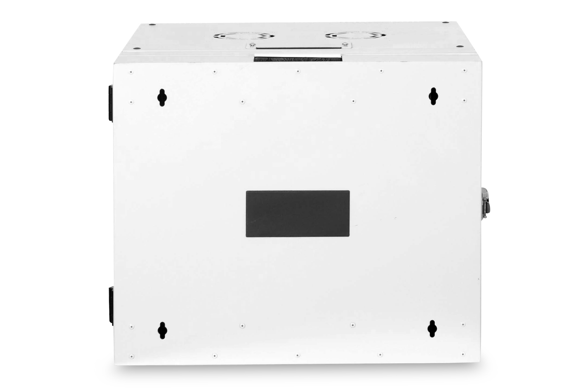 elektrische Gehäuse, Metallbox, weißer Schrank, Belüftungsventilator, rechteckiger Kasten