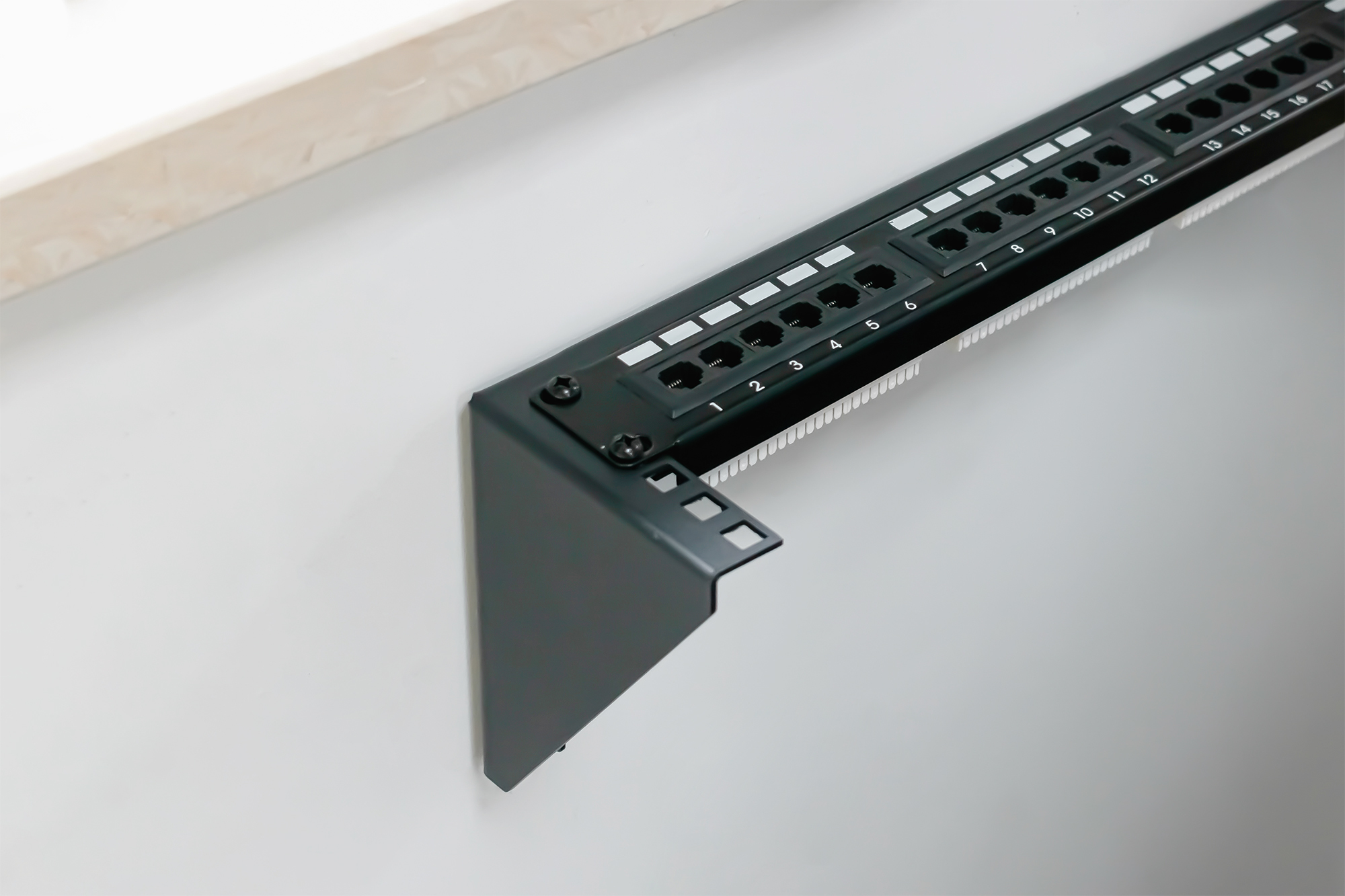 Patchpanel, Rackmontage, Gehäusezubehör, Netzwerk 24-Port, DIN-Tragrahmen