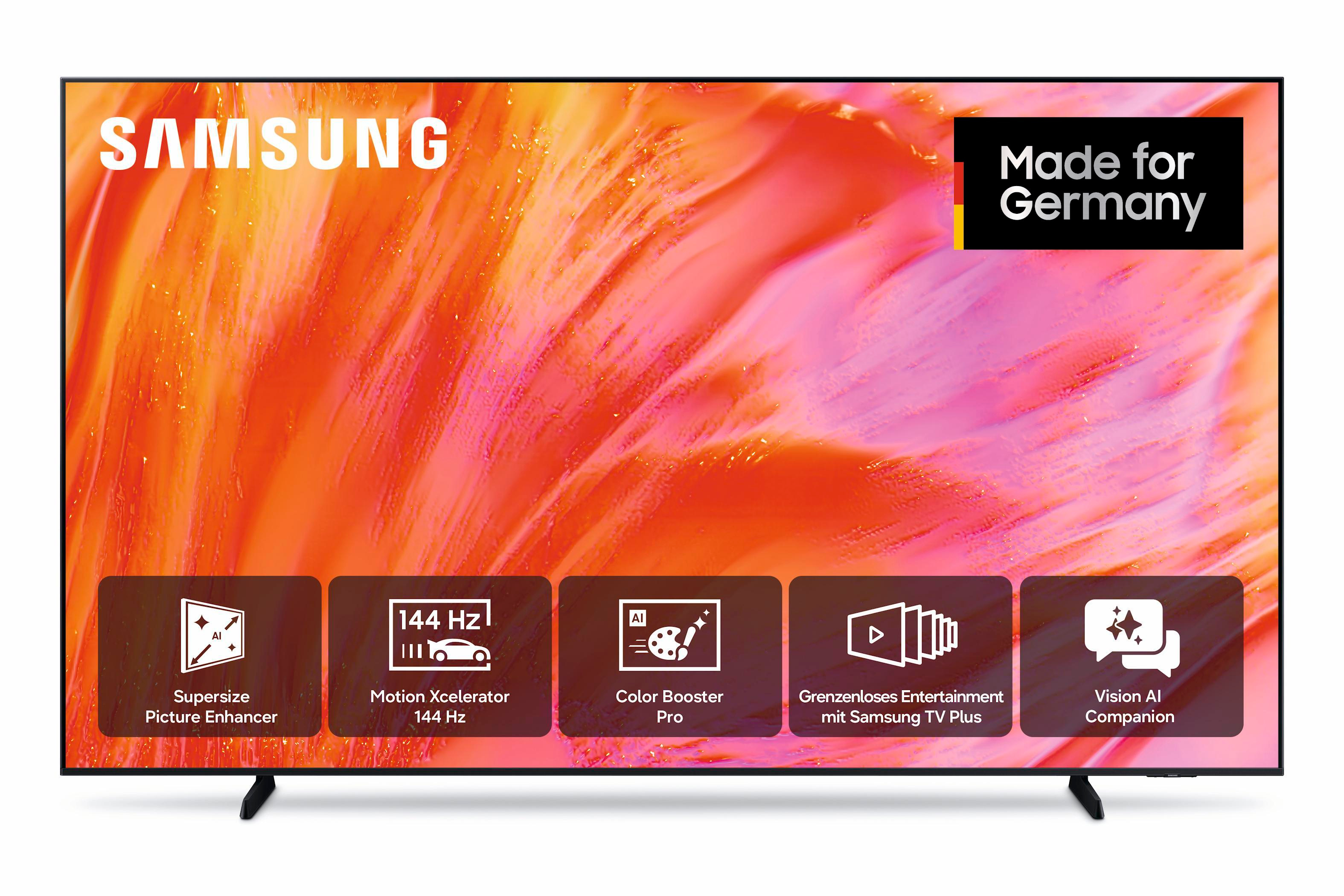 Fernseher, LED Bildschirm, 4K Auflösung, Borderless Rahmen, Smart TV
