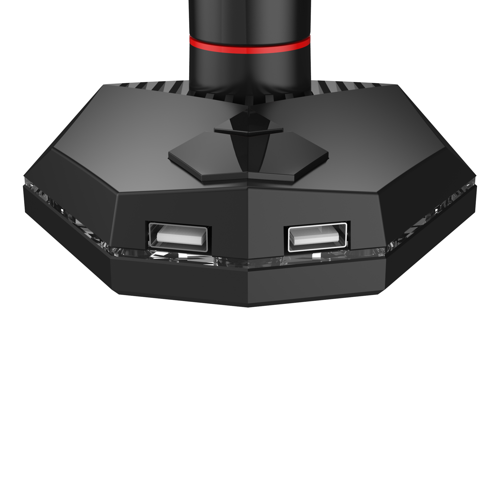 USB-C, LED, Standfuß, Schwarz, Kunststoff