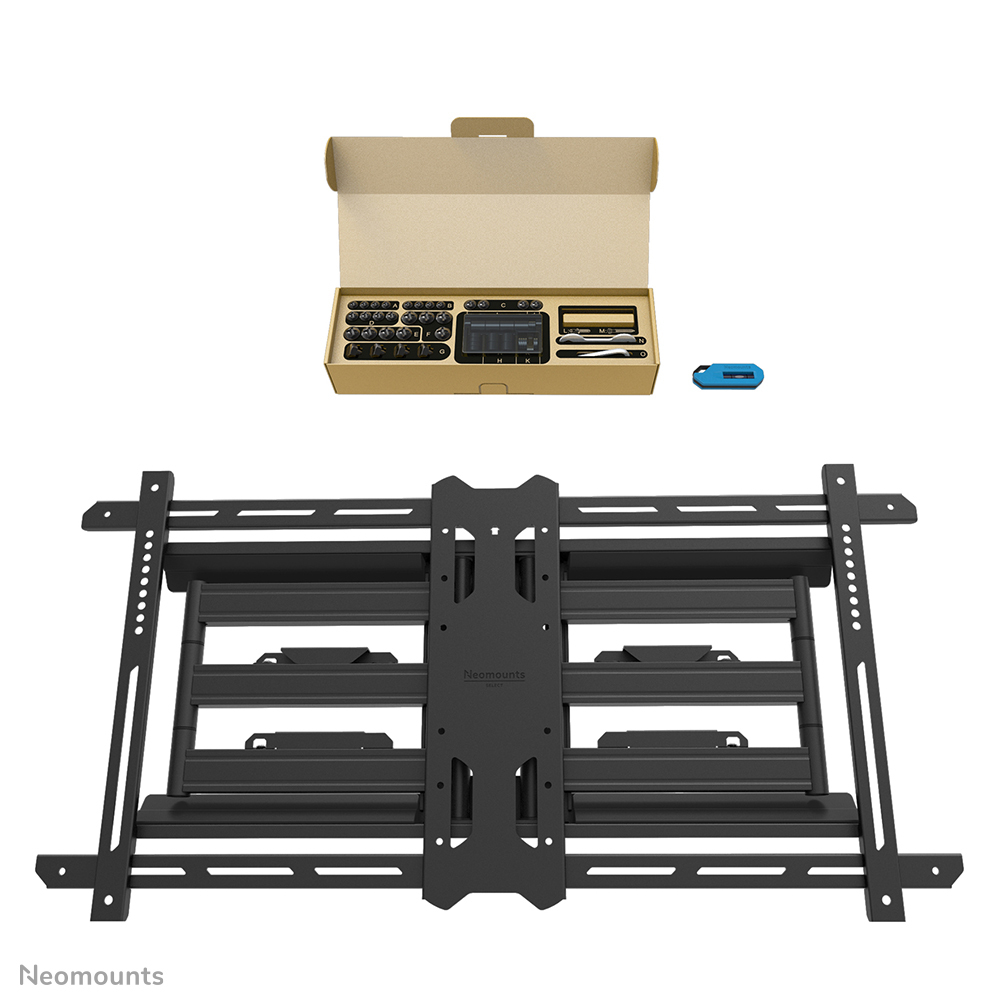 Neomounts Select TV-Wandhalterung - 109,2 cm (43 Zoll) - 2,18 m (86 Zoll) - 100 x 100 mm - 800 x 400 mm - -3 - 15 Grad  - Schwarz