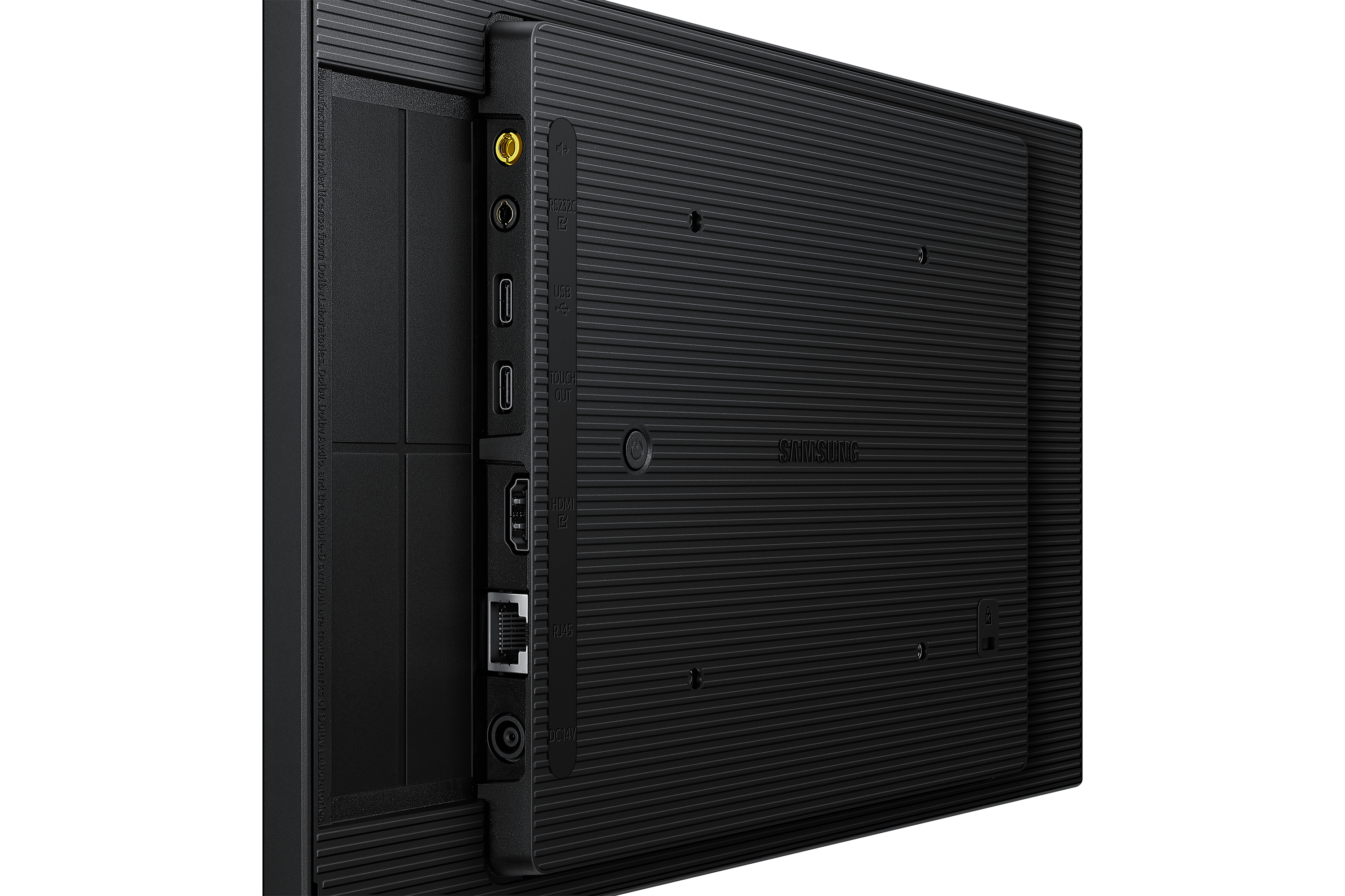 Monitor, HDMI, USB-C, RJ45, Touch panel