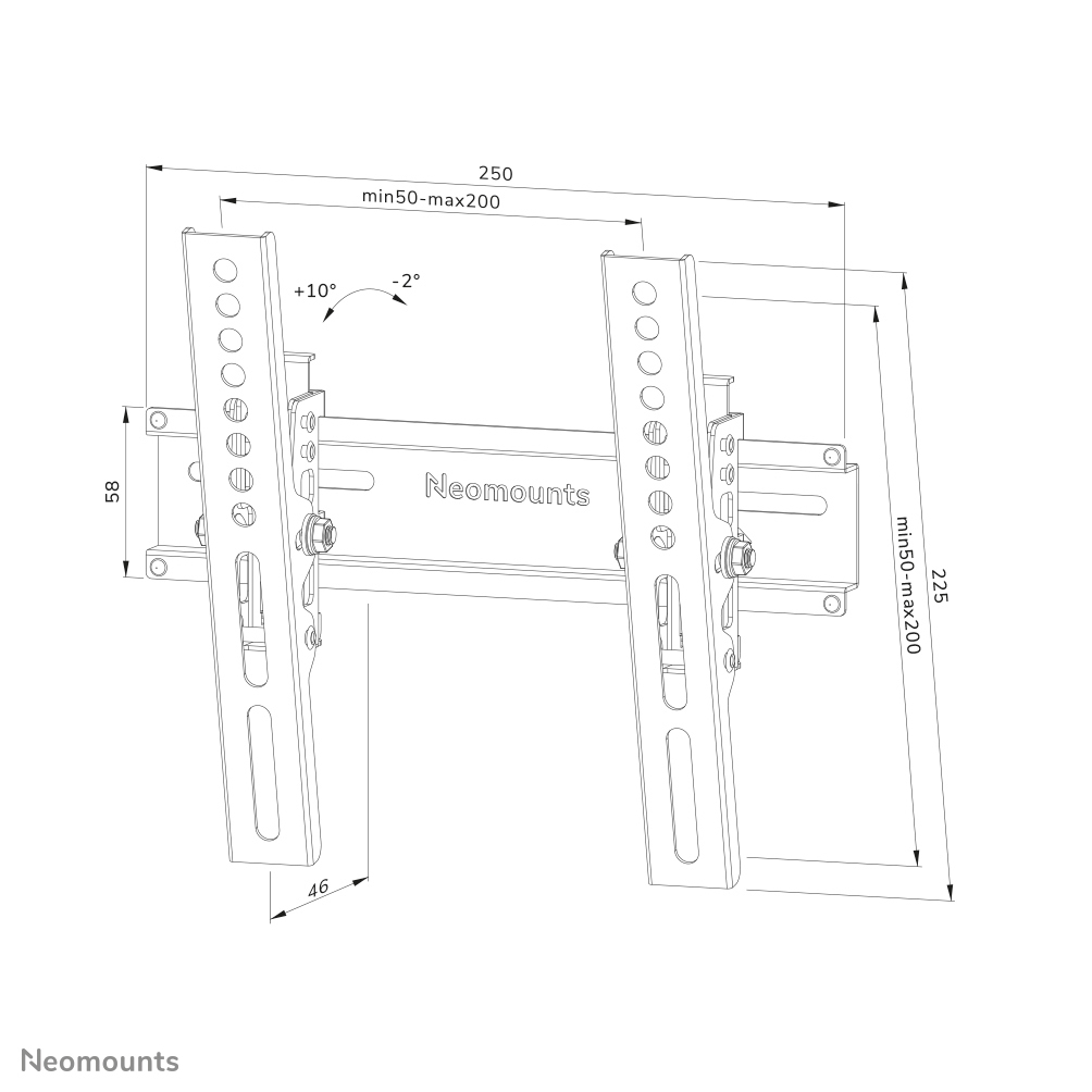 Montagehalter, Schwerpunkt adjustable, VESA-Träger, Befestigung, Halterung