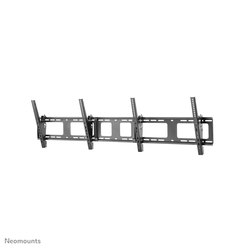 TV-Wandhalterung, Metall, schwarz, verstellbare Halteschienen, Langformat