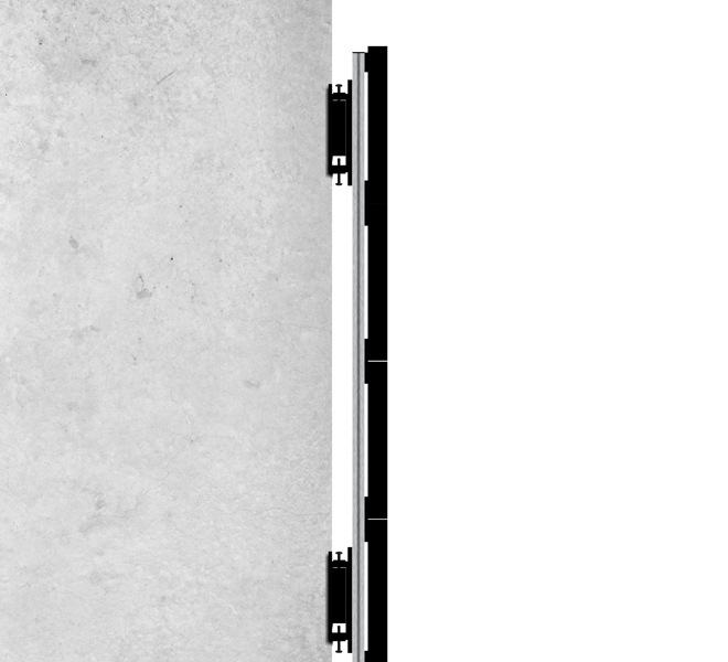 B-TECH SYSTEM X - Wall Mount for Unilumin UpanelS 4x4 DVLED Videowalls BT93UNIUPS-W-4X4/BS