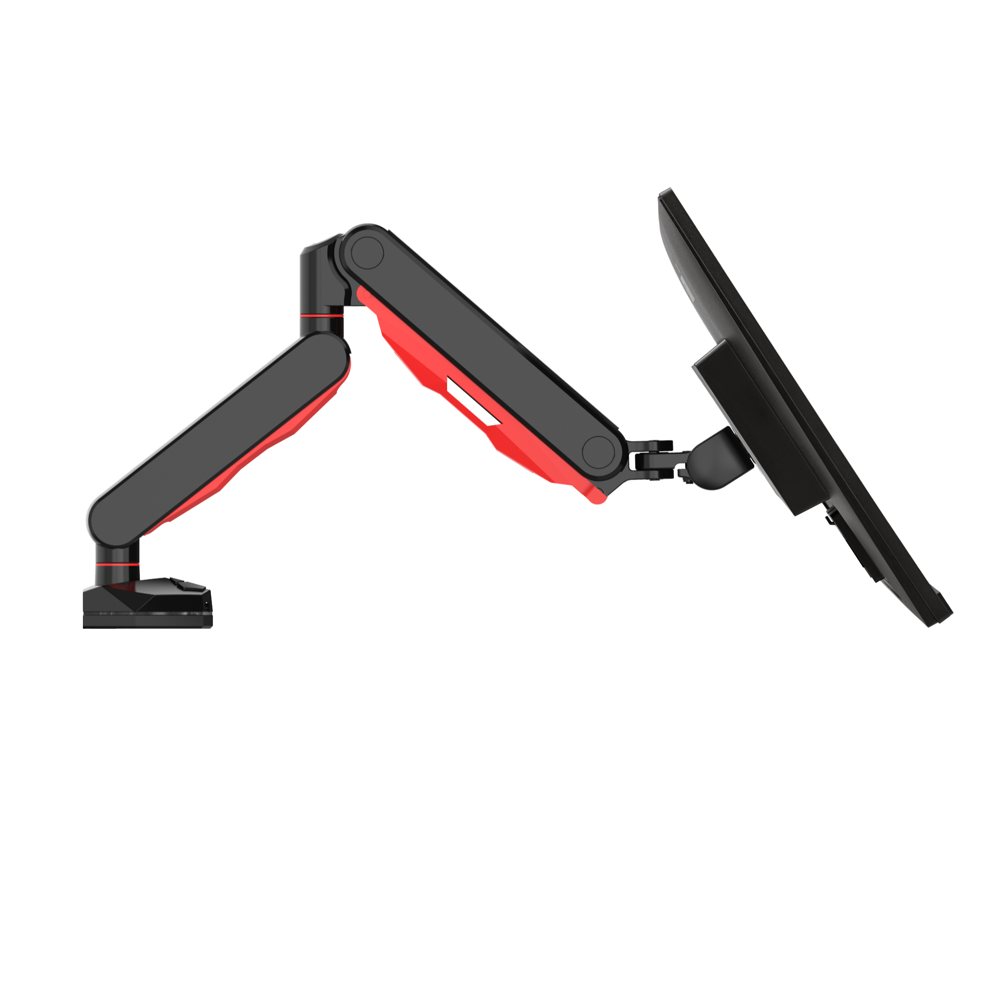 monitorarm, verstellbar, ergonomisch, cvpc, doppelgelenk