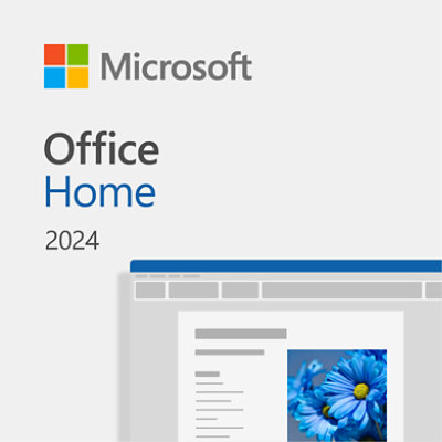 Microsoft, Office, Home, 2024, blue flowers