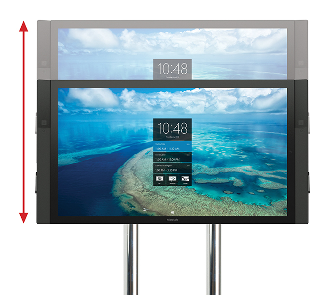 B-TECH SystemX Rollständer (VESA 1400 x 400) - 1.5m Ø60mm Poles B-TECH SystemX Rollständer (VESA 1400 x 400) - 1.5m Ø60mm Poles