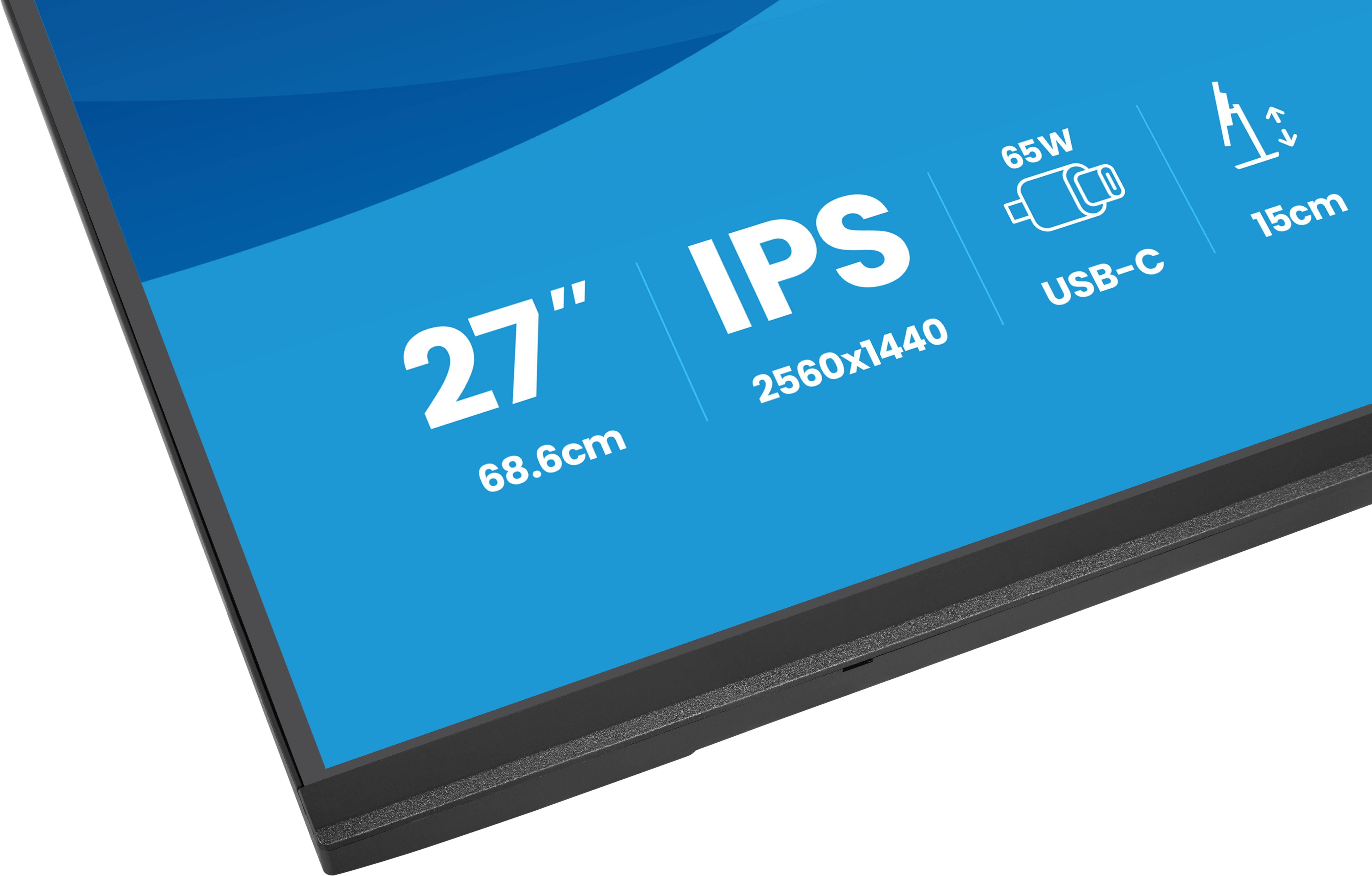 27 Zoll, IPS, 2560x1440, USB-C, 15cm