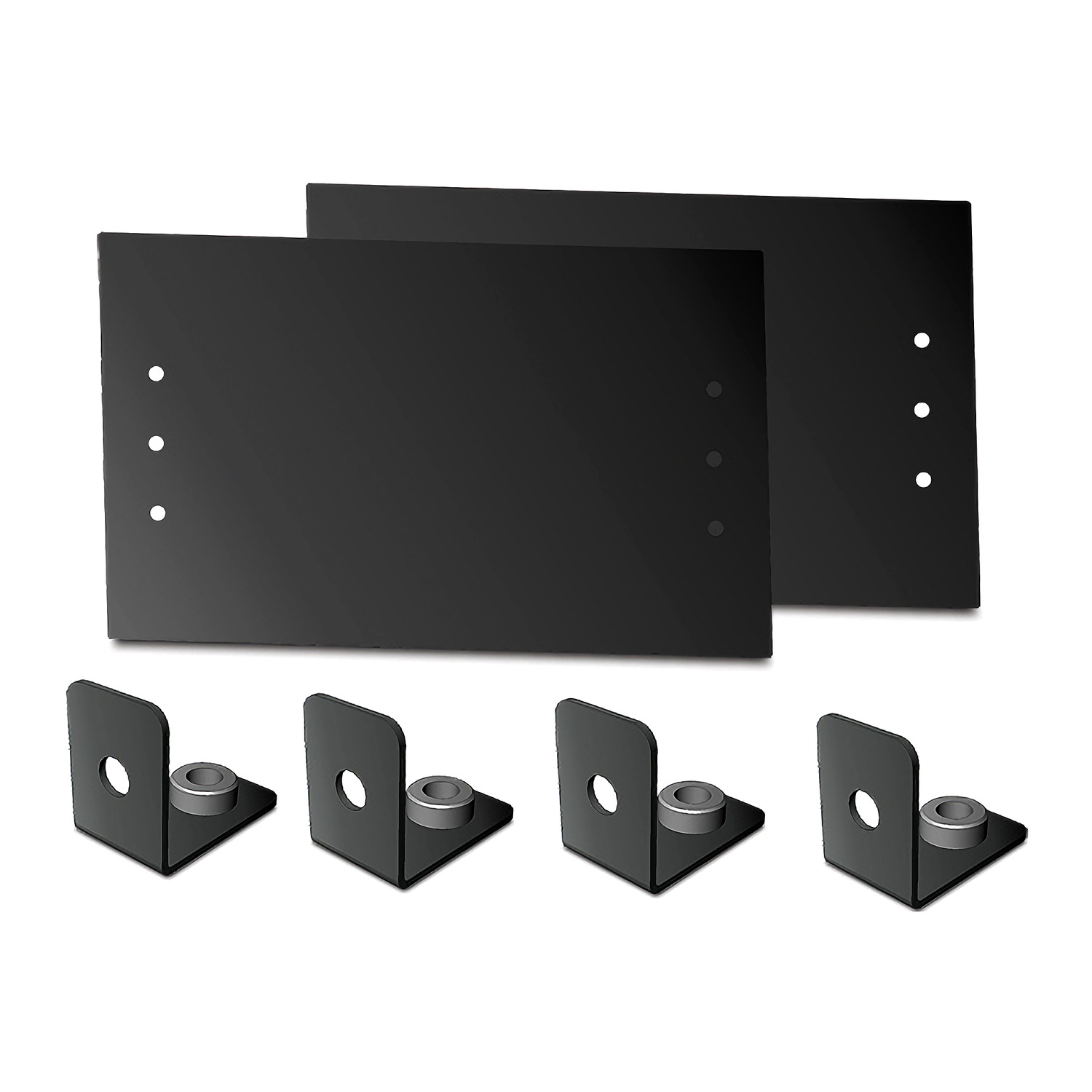 Ratschenhalterungen, Sicherheitswinkel, Wandmontage-Kit, Boh hole, schwarz Metall