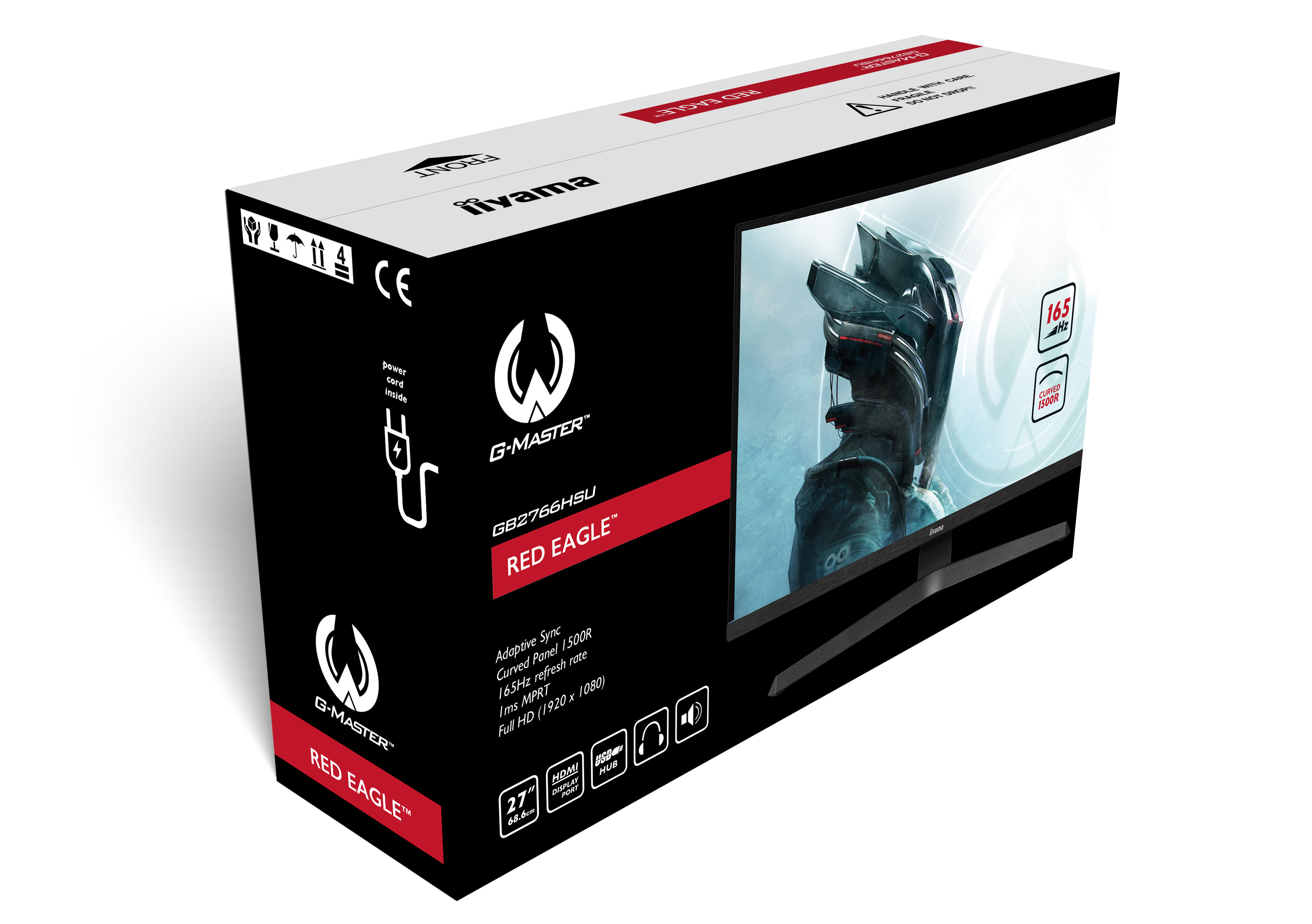 IIYAMA Monitor GB2766HSU-B1 Kiste, Kleidung, Handschuh, Computerausrüstung, Handfeuerwaffe