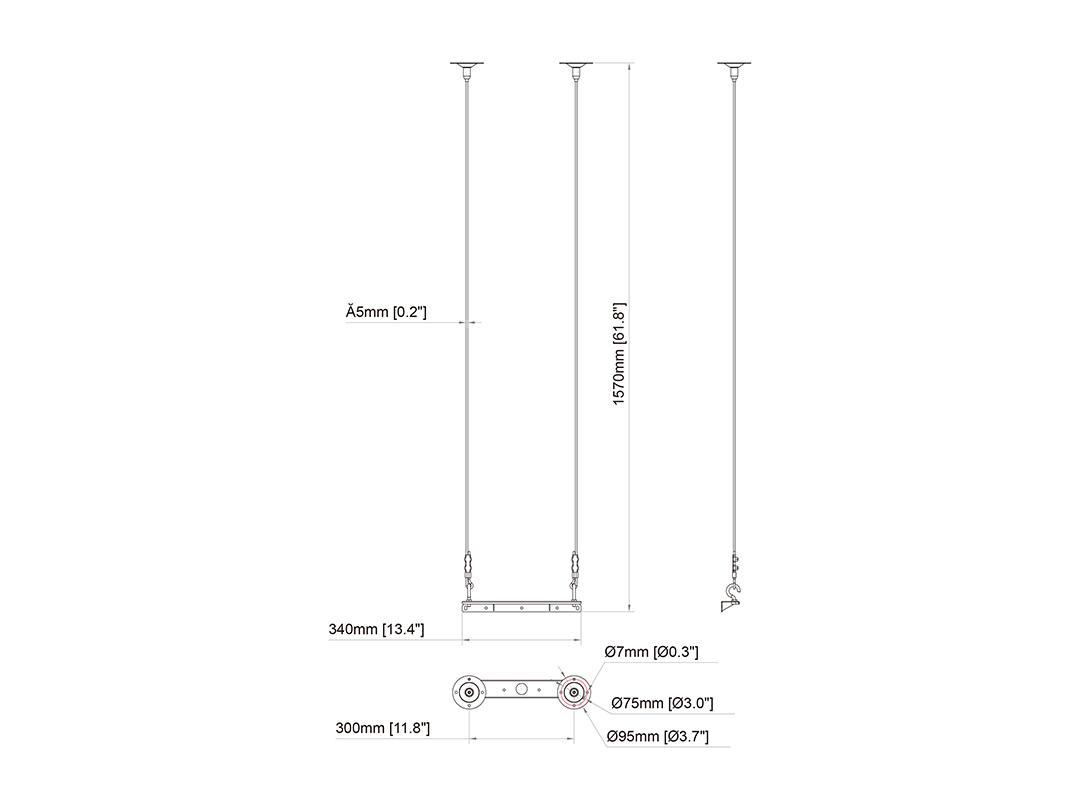 Multibrackets 1522 Halterung für Schilderdisplays 109,2 cm (43 Zoll) Schwarz